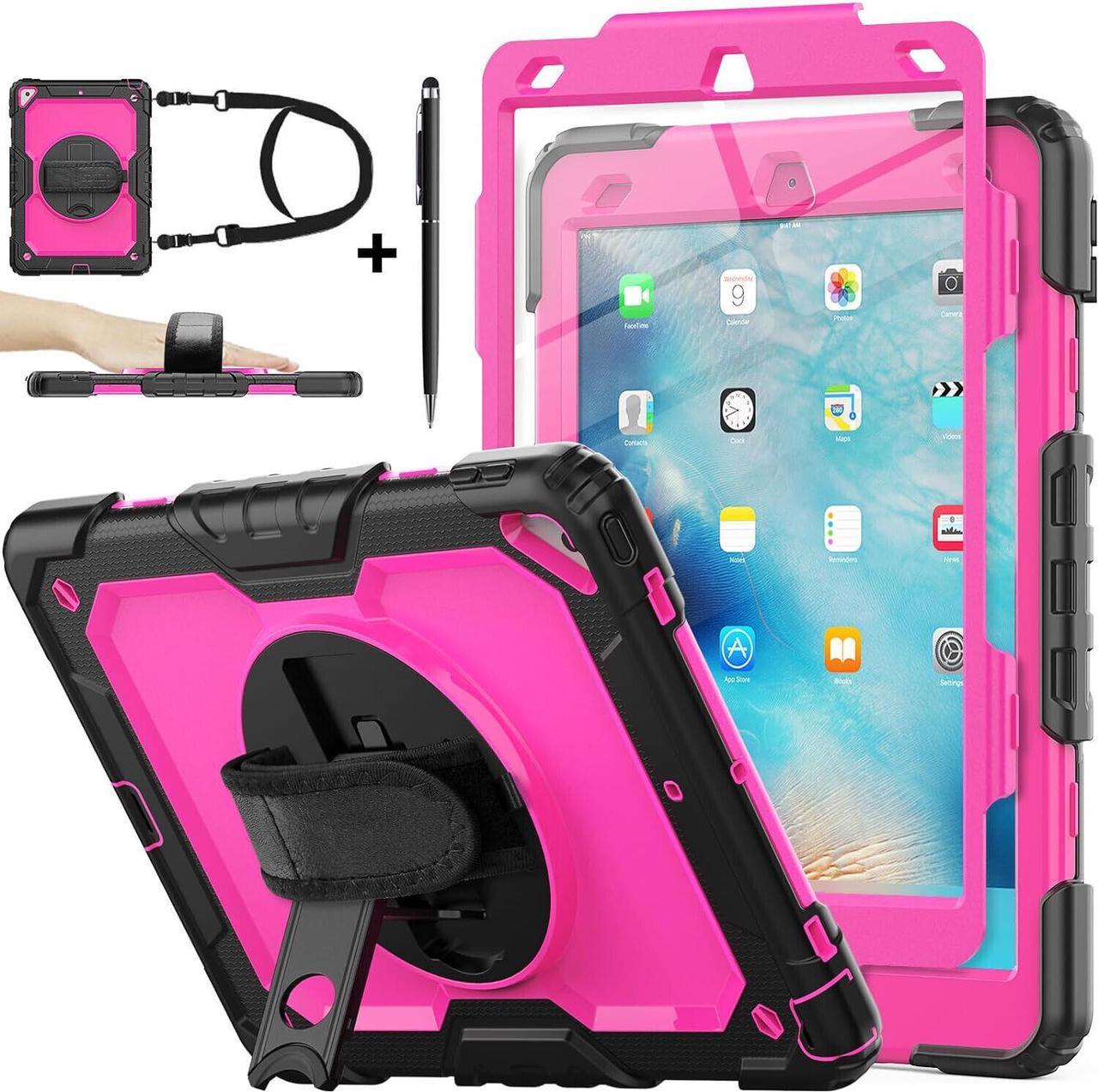 BONAEVER Case for iPad Air 3rd Generation 10.5 2019 / Pro 10.5 inch 2017 Shockproof Cover with Screen Protector Pen Holder Stand and Shoulder Strap Stylus Pen