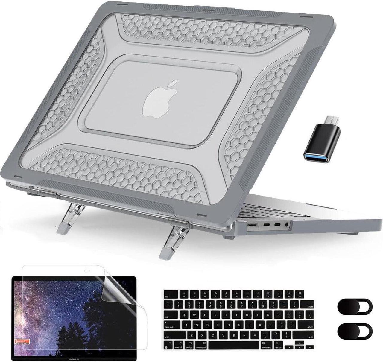 BONAEVER For MacBook Pro 16 inch Case 2023 2022 2021 Release M3 A2991 M2 A2780 M1 A2485 Pro Max Chip Plastic Hard Shell Cover with Keybaord Cover & Screen Protector & Type C Adapter