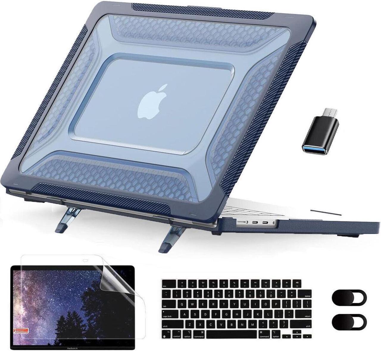 BONAEVER For MacBook Pro 14 inch Case 2023 2022 2021 Release M3 A2918 A2992 M2 A2779 M1 A2442 Pro Max Chip Plastic Hard Shell Cover with Keybaord Cover & Screen Protector & Type C Adapter