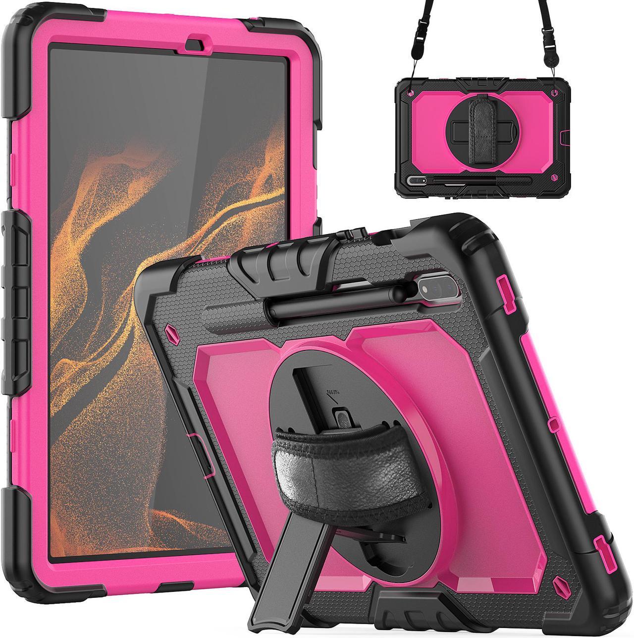 BONAEVER For Galaxy Tab S8 2022 / Tab S7 2020 11 Inch Case (SM-X700/706/T870/T875) with S Pen Holder Rugged Shockproof Rotating Stand and Protective Cover for Galaxy Tab S8 / S7 11"