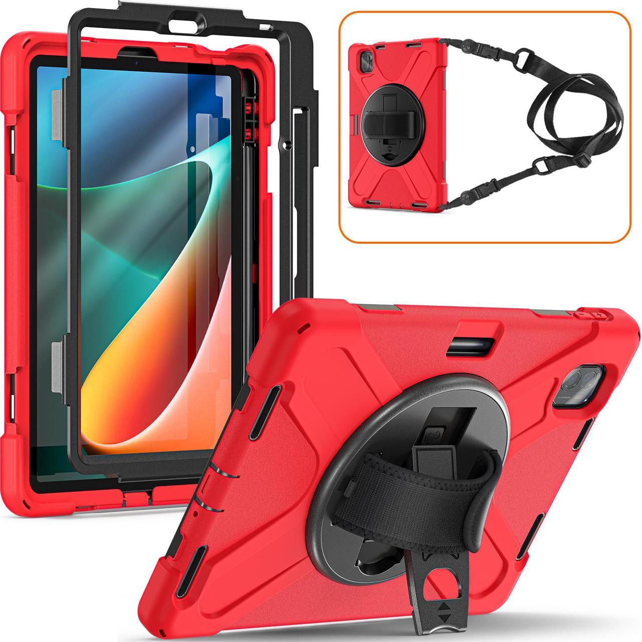 BONAEVER Case for Xiaomi Mi Pad 5 / MiPad 5 Pro 11 inch 2021 Shockproof Cover with S Pen Holder Hand Strap / Stand and Shoulder Strap