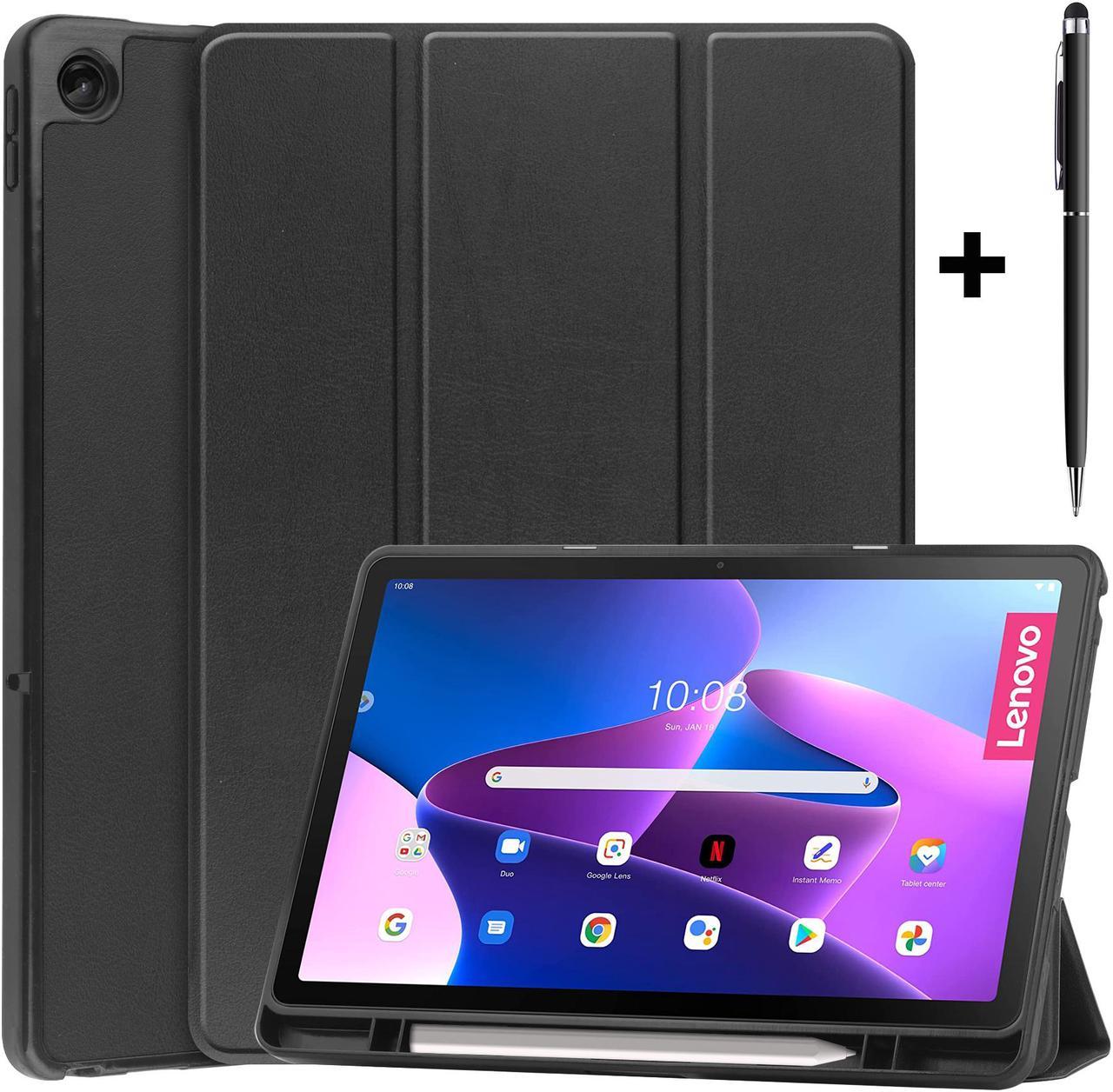 BONAEVER For Lenovo Tab M10 Plus Case 10.6 Inch 2022 3rd Gen with Pen Holder Slim Stand Hard Back Shell Protective Smart Cover Case for Lenovo Tab M10 Plus 10.6" 2022 Release with Universal Stylus Pen