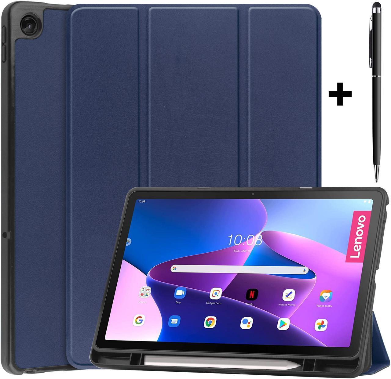 BONAEVER For Lenovo Tab M10 Plus Case 10.6 Inch 2022 3rd Gen Slim Stand andard Back Shell Protective Smart Cover Case for Lenovo Tab M10 Plus 10.6" 2022 Release with Universal Stylus Pen