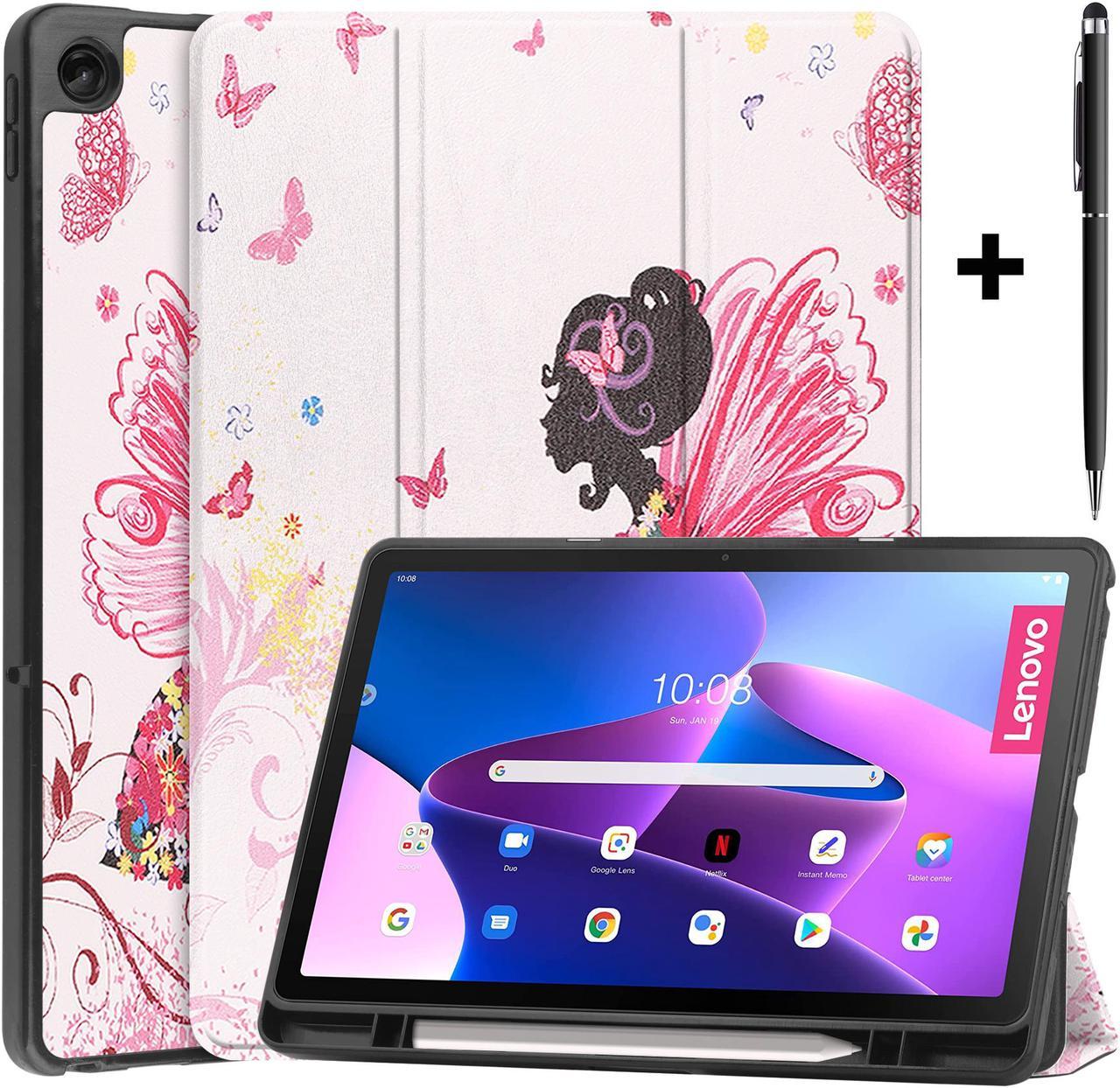 BONAEVER For Lenovo Tab M10 Plus Case 10.6 Inch 2022 3rd Gen Slim Stand andard Back Shell Protective Smart Cover Case for Lenovo Tab M10 Plus 10.6" 2022 Release with Universal Stylus Pen