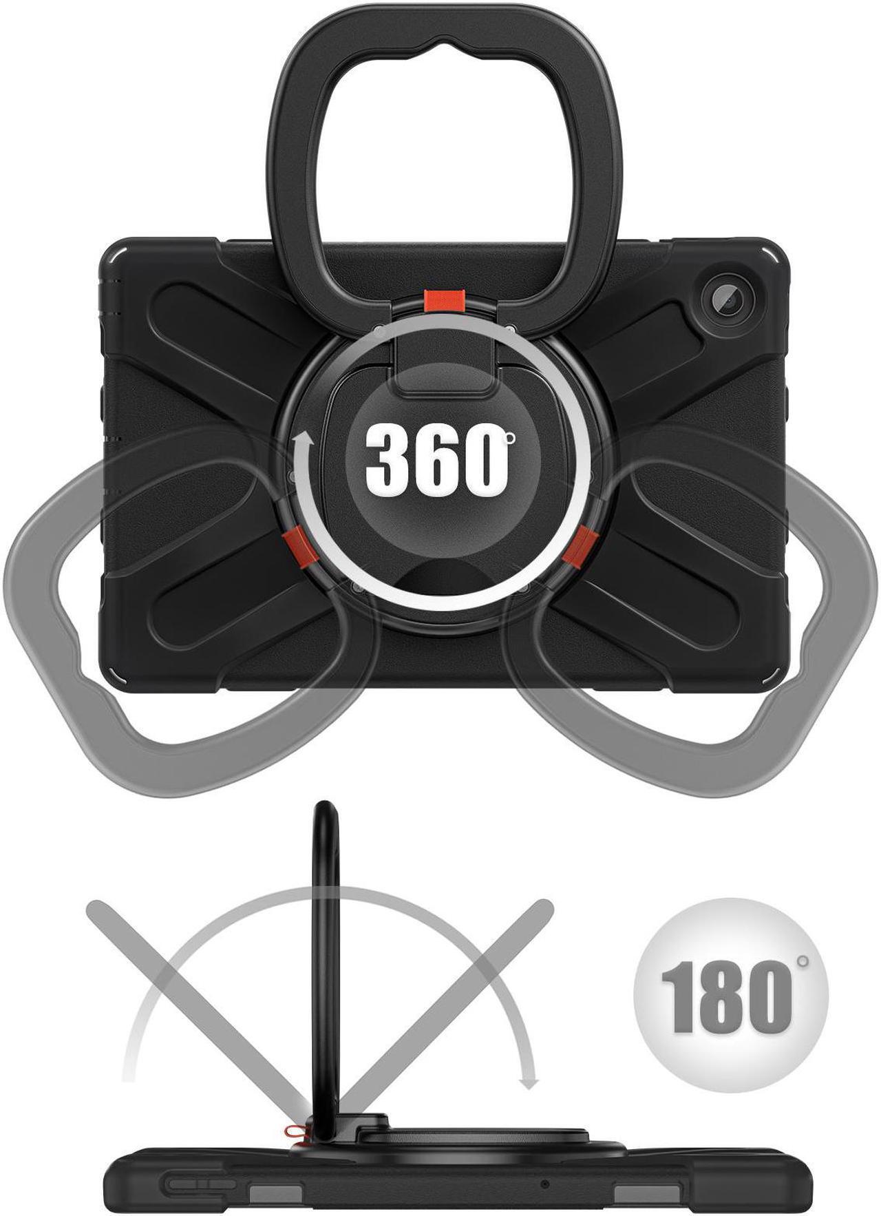 Alt view image 4 of 7 - BONAEVER For Lenovo Tab M10 Plus Case 10.6 inch 2022 [3rd Gen] Mdoel TB-125F TB-128F Shockproof Rugged Protective Cover with Stand / H & Shoulder Strap / Pencil Holder
