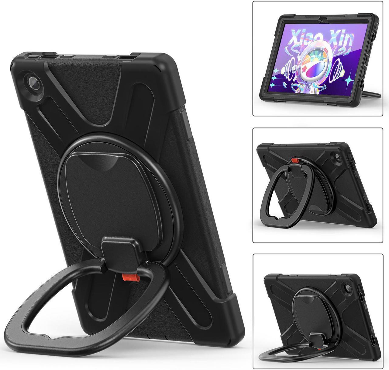 Alt view image 3 of 7 - BONAEVER For Lenovo Tab M10 Plus Case 10.6 inch 2022 [3rd Gen] Mdoel TB-125F TB-128F Shockproof Rugged Protective Cover with Stand / H & Shoulder Strap / Pencil Holder