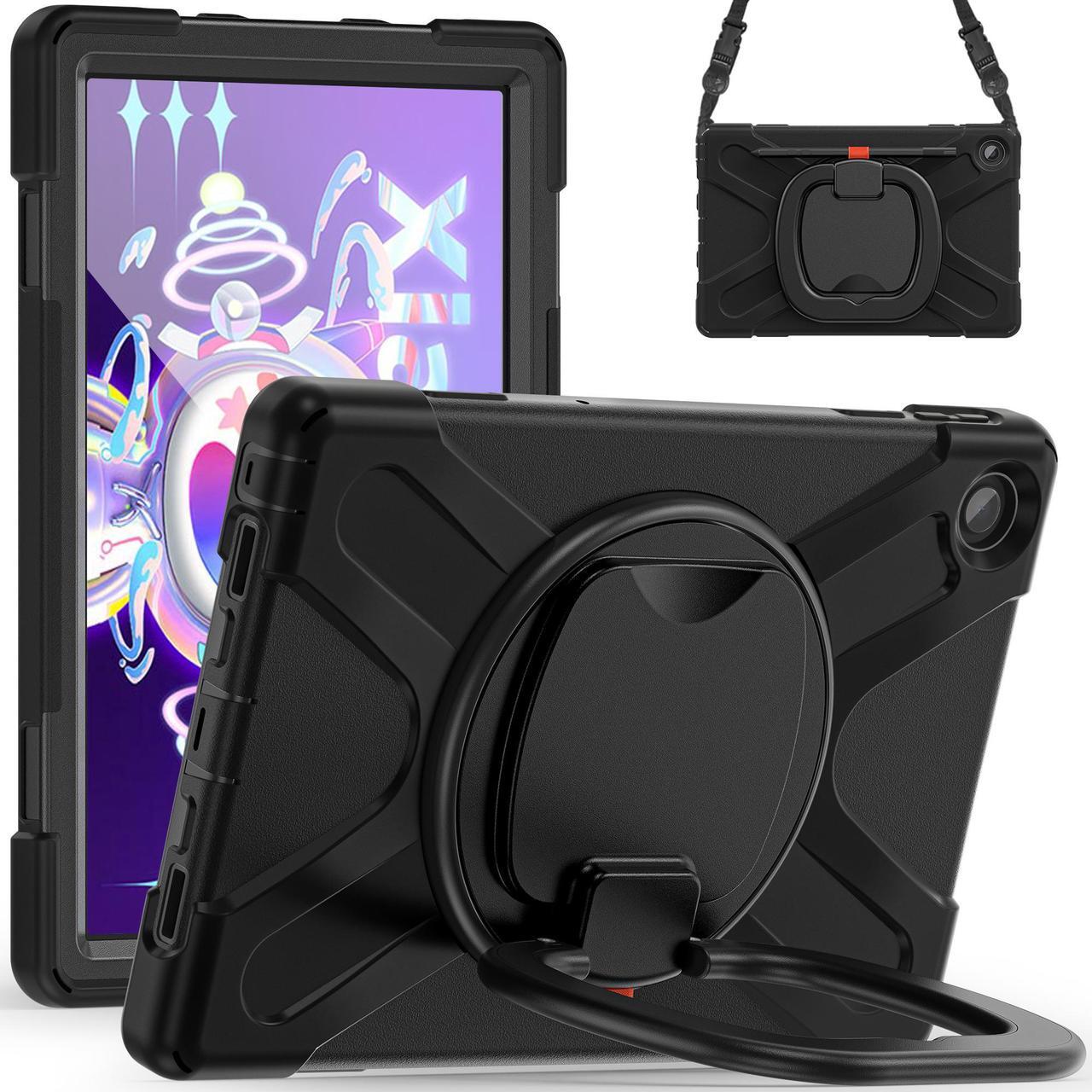 Main image of BONAEVER For Lenovo Tab M10 Plus Case 10.6 inch 2022 [3rd Gen] Mdoel TB-125F TB-128F Shockproof Rugged Protective Cover with Stand / H & Shoulder Strap / Pencil Holder