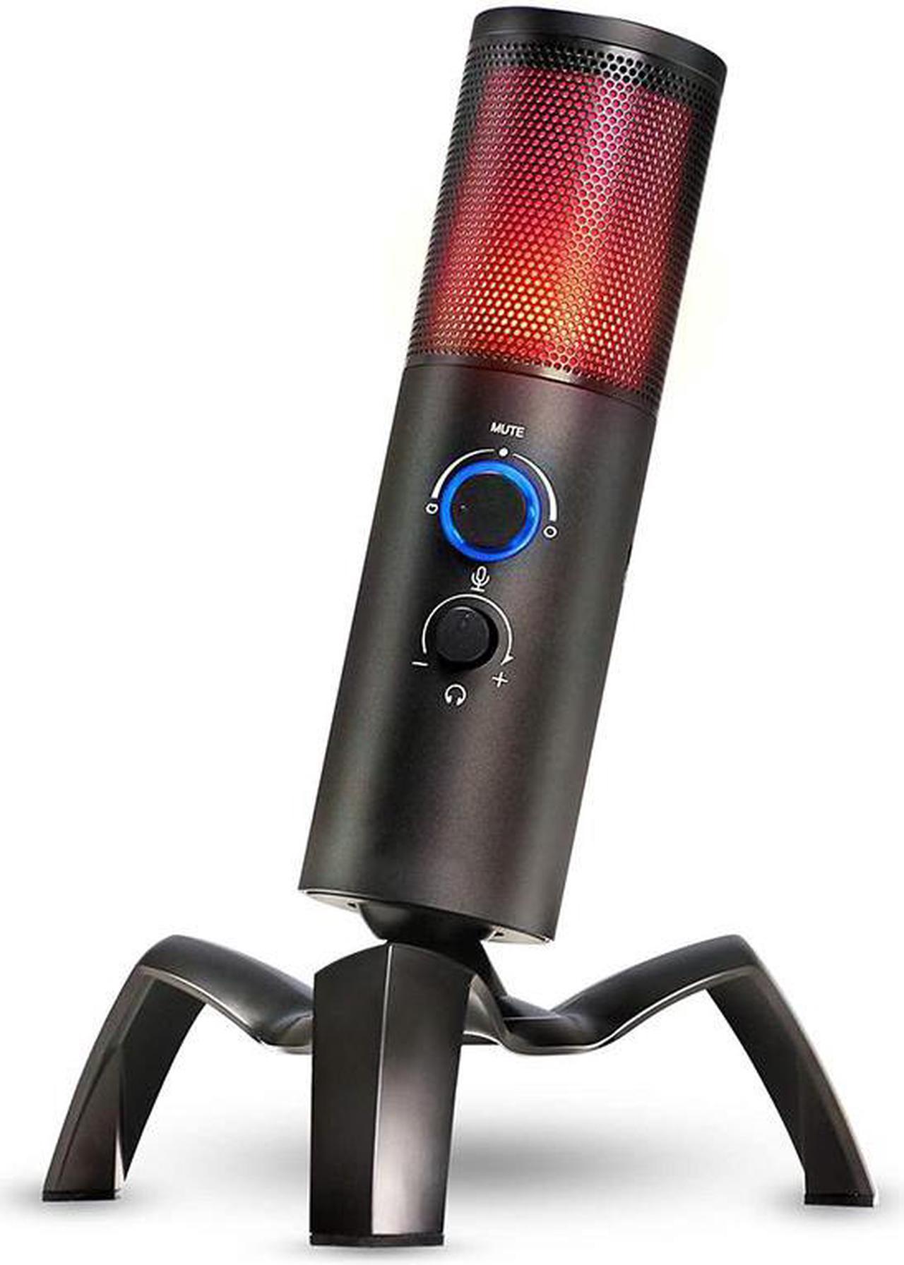 BONAEVER RGB USB Gaming Condenser Microphone for Computer PS4 MAC Colorful Dynamic Lights studio Recording Vocals Device Voice