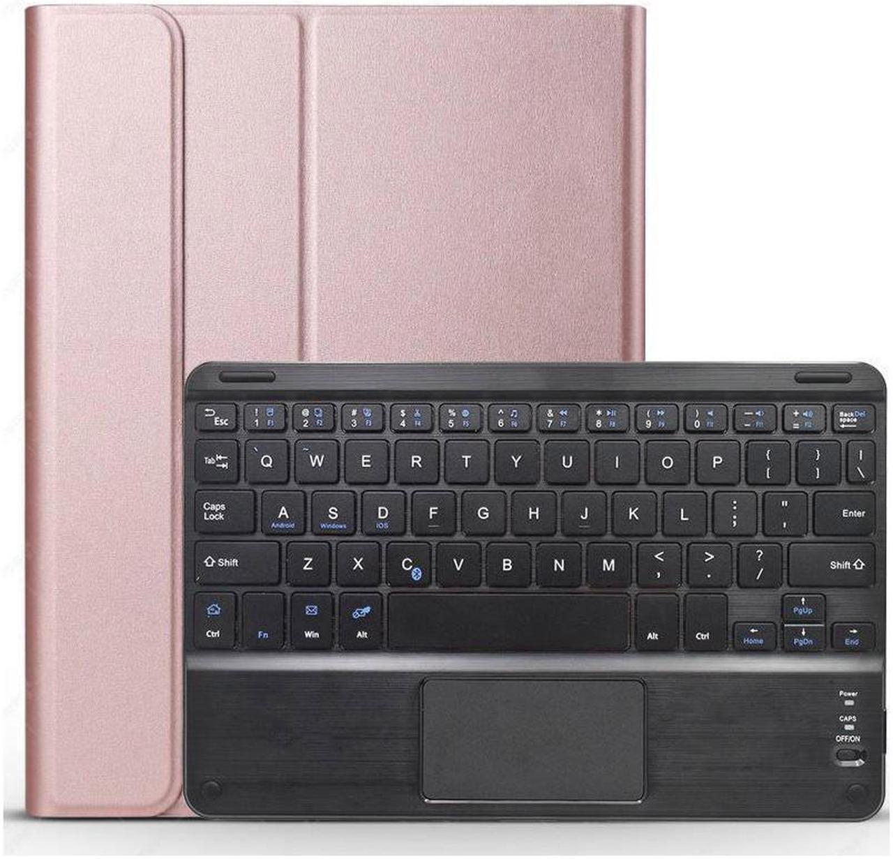 BONAEVER Touchpad Keyboard Case for Samsung Galaxy Tab S6 Lite 10.4 inch 2020 2022 Model SM-P610 SM-P613 SM-PP615 SM-PP619 Wireless Keyboard with Trackpad Rose Gold