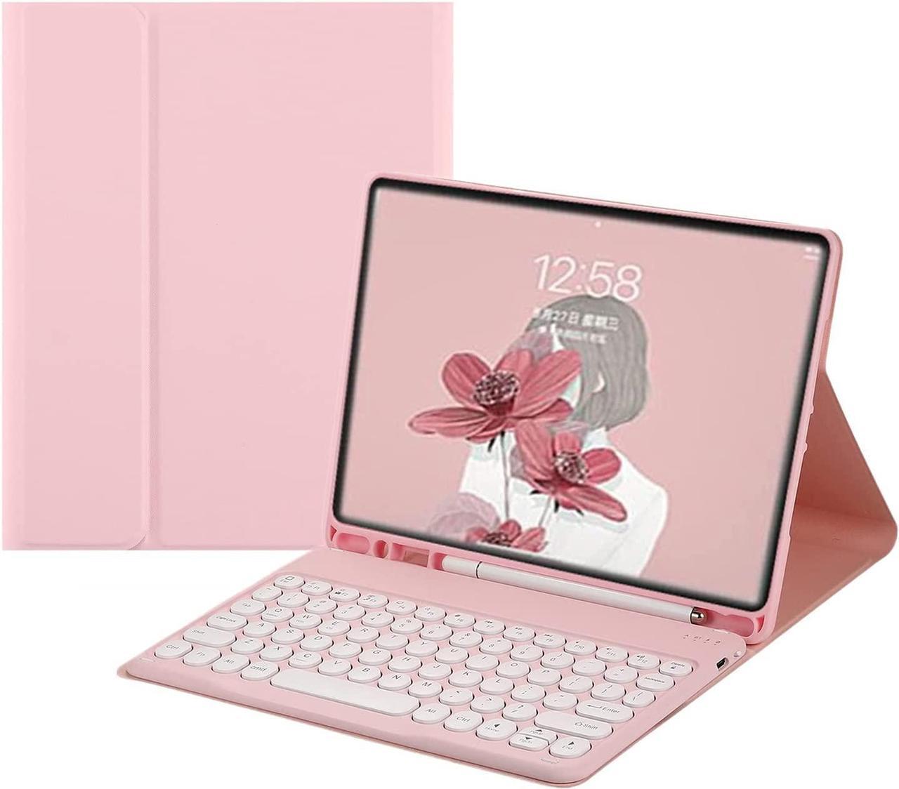 BONAEVER Keyboard Case for Galaxy Tab S6 Lite 10.4 inch 2022 2020 Model SM-P610 SM-P613 SM-P615 SM-P619 Wireless Keyboard Cover with S Pen Holder Pink