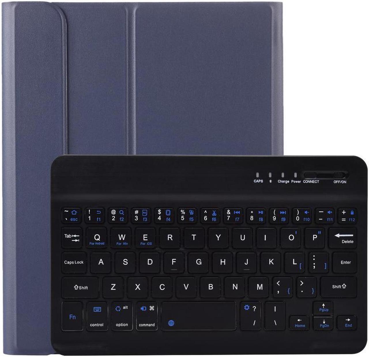 BONAEVER Keyboard Case for Samsung Galaxy Tab S6 10.5 2019 (Model SM-T860/T865/T867) Soft TPU Back Cover with Pencil Holder Wireless Bluetooth Keyboard Blue