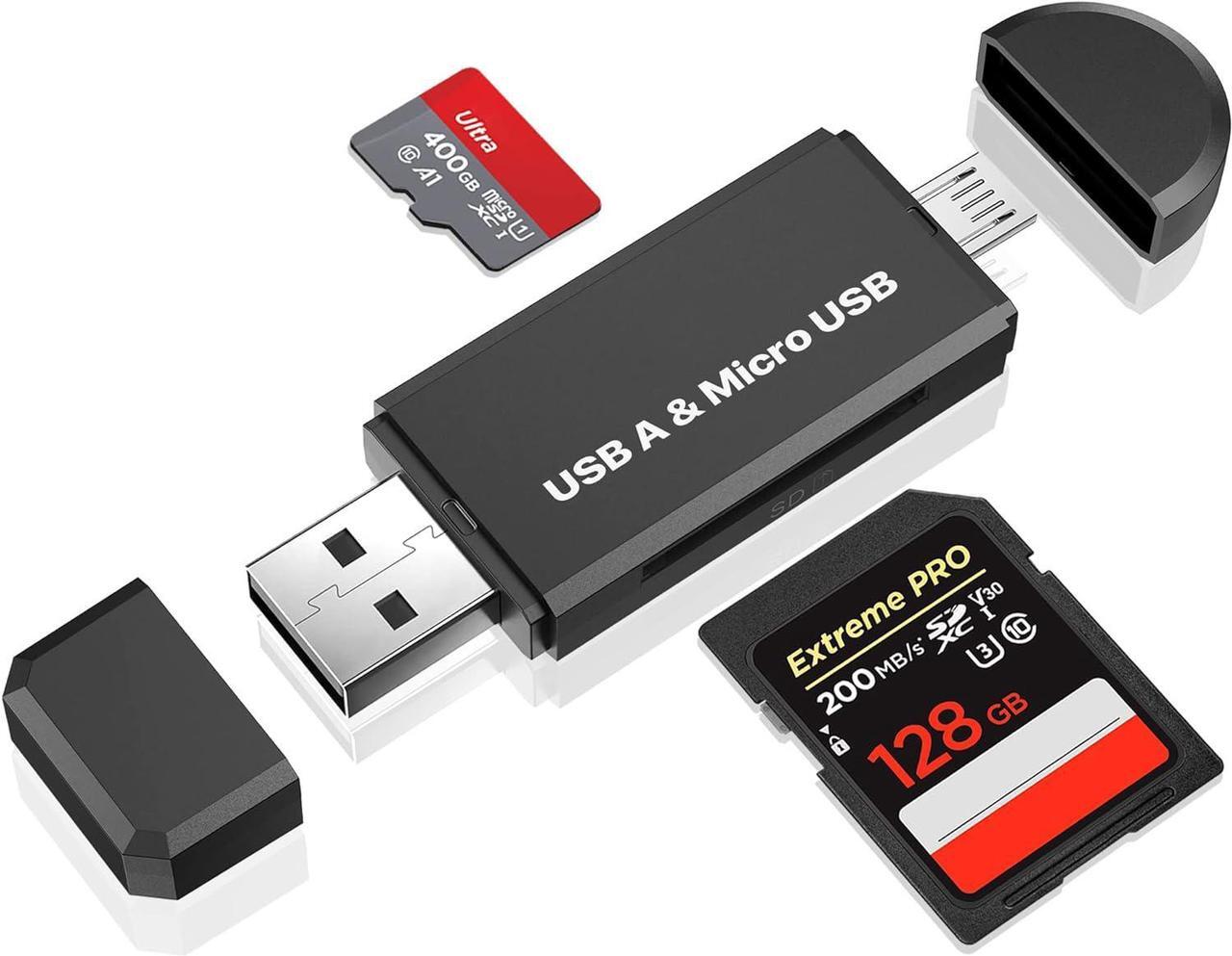 Main image of Micro USB OTG to USB 2.0 SD Card Adapter, Micro SD Card Reader, Trail Camera Memory Card Adapter Connector for Android Phone/Computer/Tablet, Supports SD/SDHC/SCXC/MMC/MMC Micro