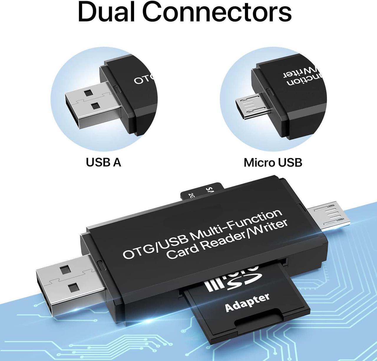 Alt view image 2 of 7 - Micro USB OTG to USB 2.0 SD Card Adapter, Micro SD Card Reader, Trail Camera Memory Card Adapter Connector for Android Phone/Computer/Tablet, Supports SD/SDHC/SCXC/MMC/MMC Micro