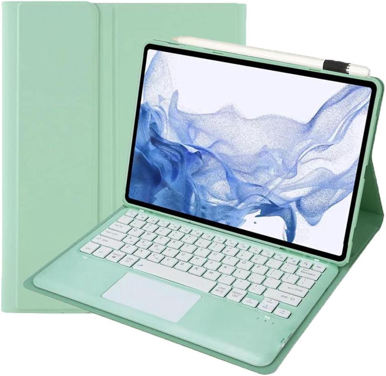 BONAEVER Touchpad Keyboard Case for Lenovo Tab M11 11 inch 2024 TB330FU TB331FC Bluetooth Trackpad Keyboard Cover with Pencil Holder for Lenovo Xiaoxin Pad 11 Inch 2024 Mint Green