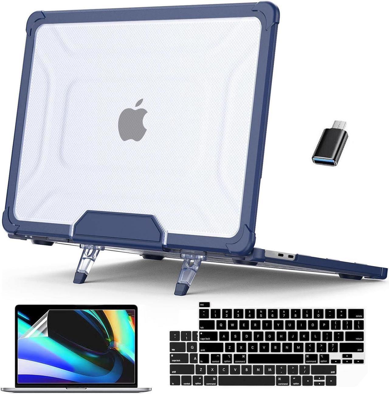 BONAEVER Case for MacBook Pro 13 inch M2 2023 2022 2021-2016 A2338 M1 A2251 A2289 A2159 A1989 A1708 A1706, Laptop Hard Cover with Kickstand, Keyboard Skin, Screen Protector, Camera Cover USB C Adapter