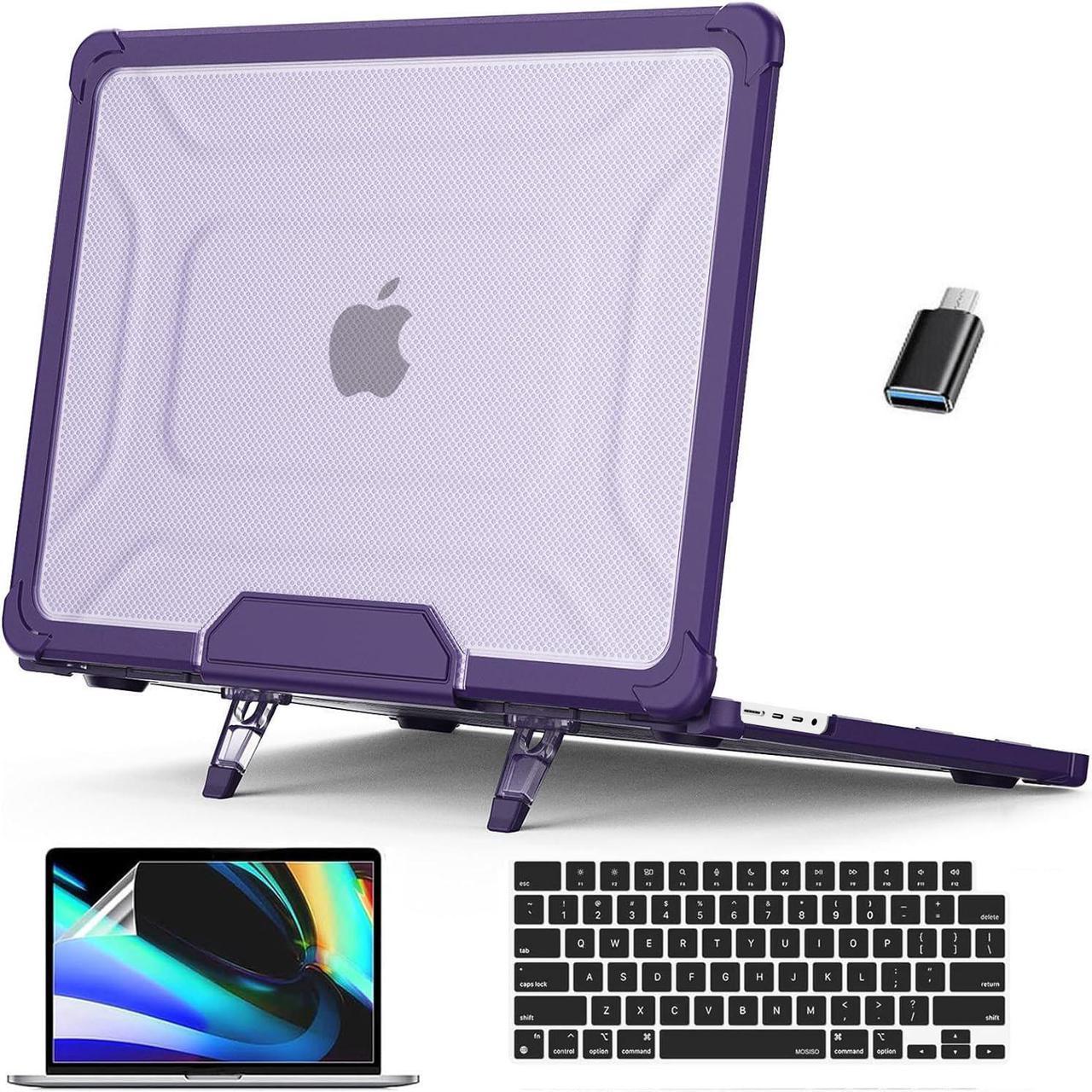 BONAEVER Case for MacBook Pro 16 inch Case 2023 2022 2021 Release M3 A2991 M2 A2780 M1 A2485 Pro Max Chip, Laptop Hard Cover with Kickstand, Keyboard Skin, Screen Protector, Camera Cover USB C Adapter