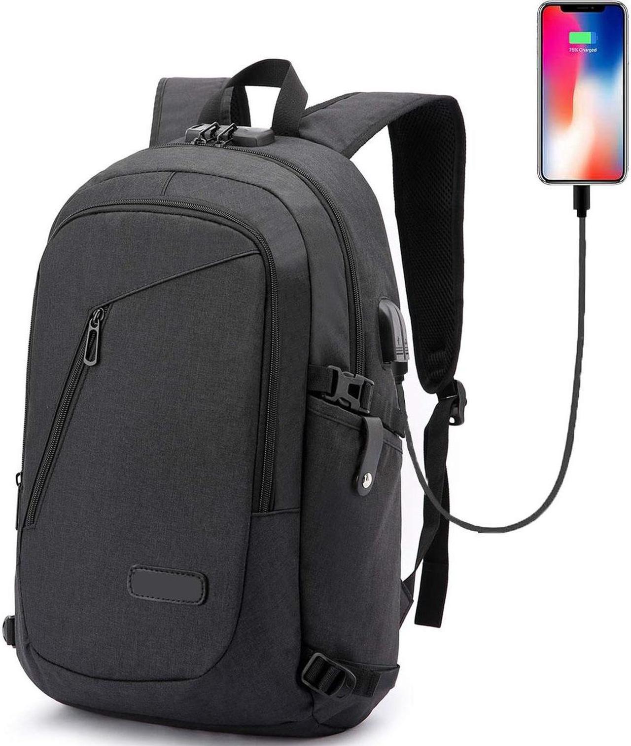 17 Inch Business Laptop Backpack Large Travel Backpack with USB Charging Port Lightweight Anti-Theft Laptop Backpack for Men & Women