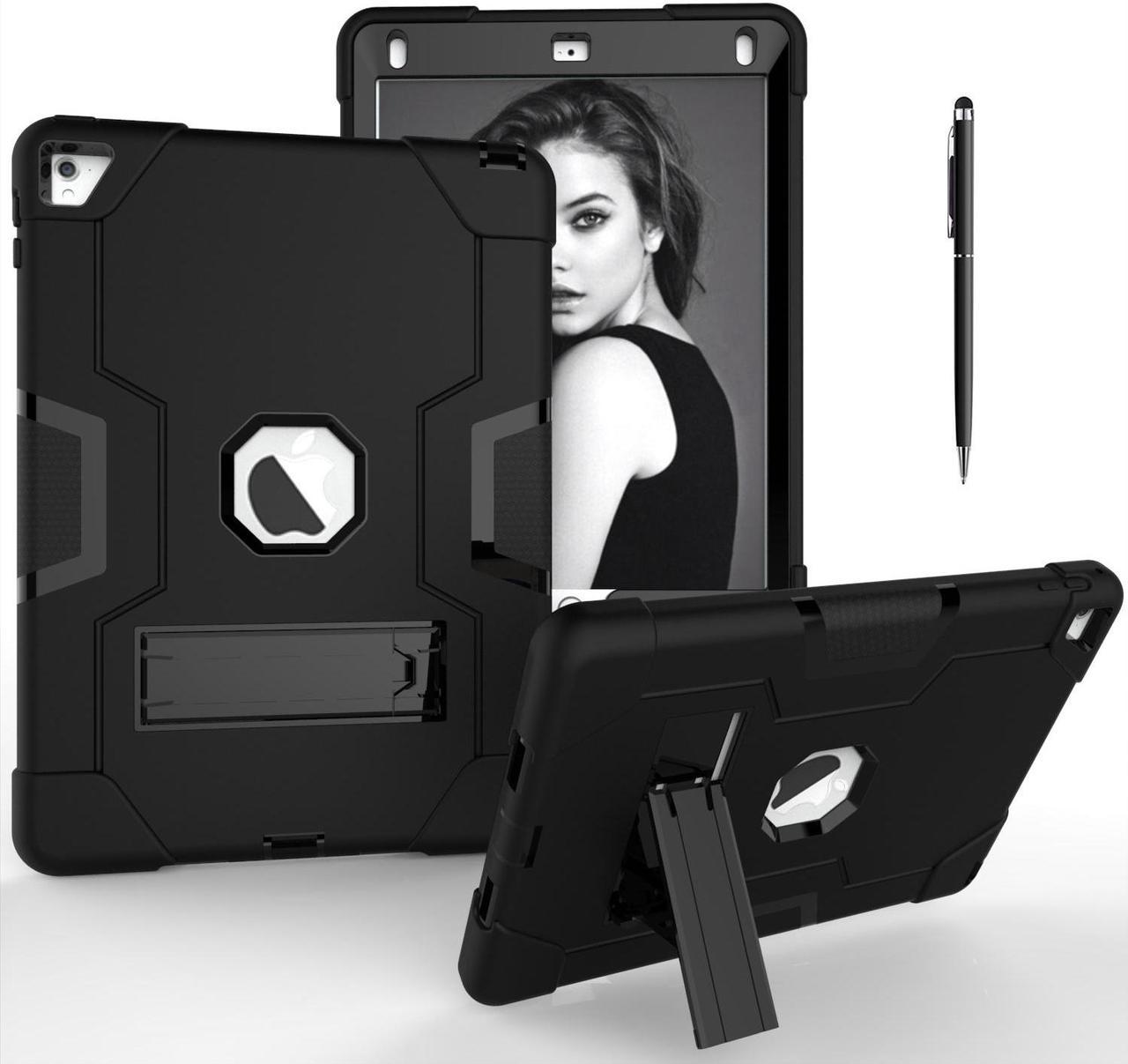 Bonaever Case for iPad Air 2 2014, iPad Pro 9.7 inch 2016 with Kickstand, Heavy Duty Shockproof Protective Cover with Stylus Pen