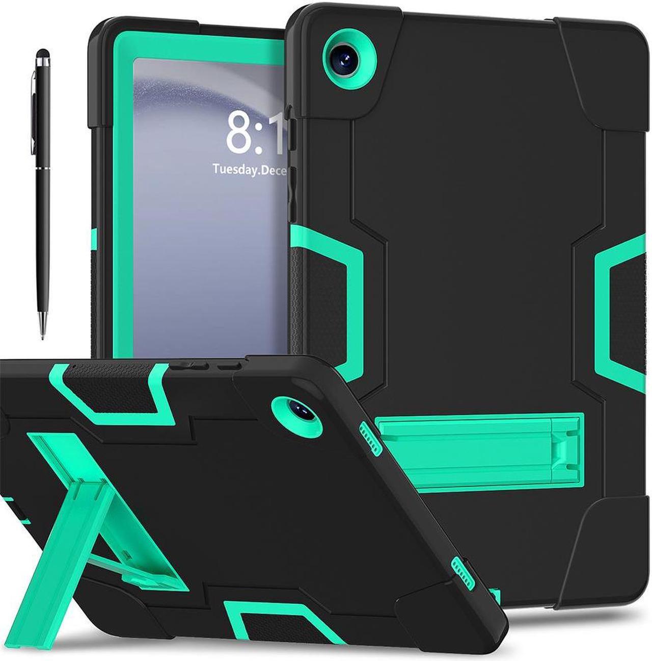 BONAEVER Case for Samsung Galaxy Tab A9 Plus 10.9 inch 2023 Mdoel SM-X210/X216/X218 with Kickstand, Heavy Duty Shockproof Protective Cover with Stylus Pen Green