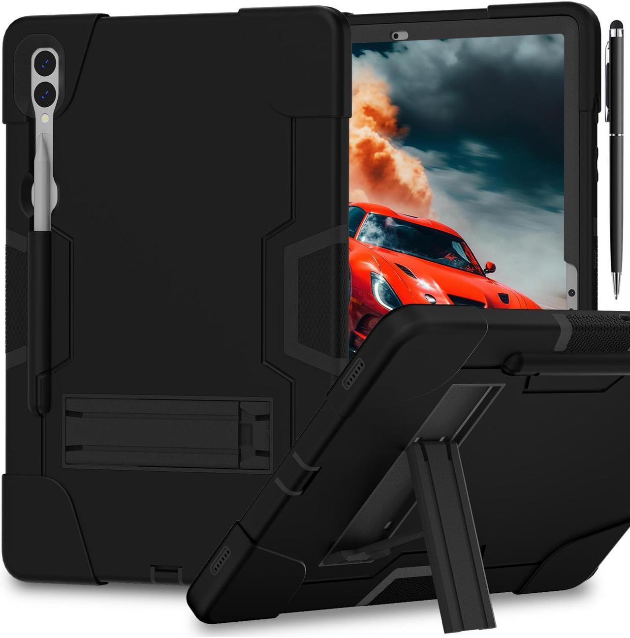 BONAEVER Case for Samsung Galaxy Tab S10 Plus/S9 Plus/S9 FE Plus 12.4 inch with Kickstand, Heavy Duty Shockproof Protective Cover with Pencil Holder, Stylus Pen