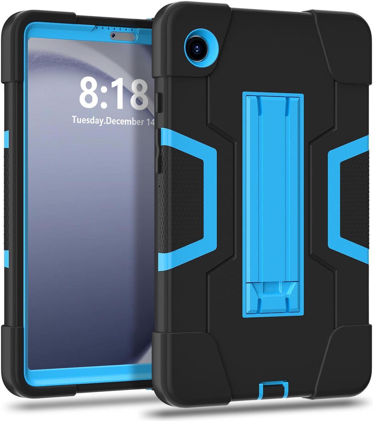 Alt view image 2 of 7 - BONAEVER Case for Samsung Galaxy Tab A9 8.7 Inch 2023 SM-X110/X115/X117 with Kickstand, Heavy Duty Shockproof Protective Cover with Stylus Pen Blue