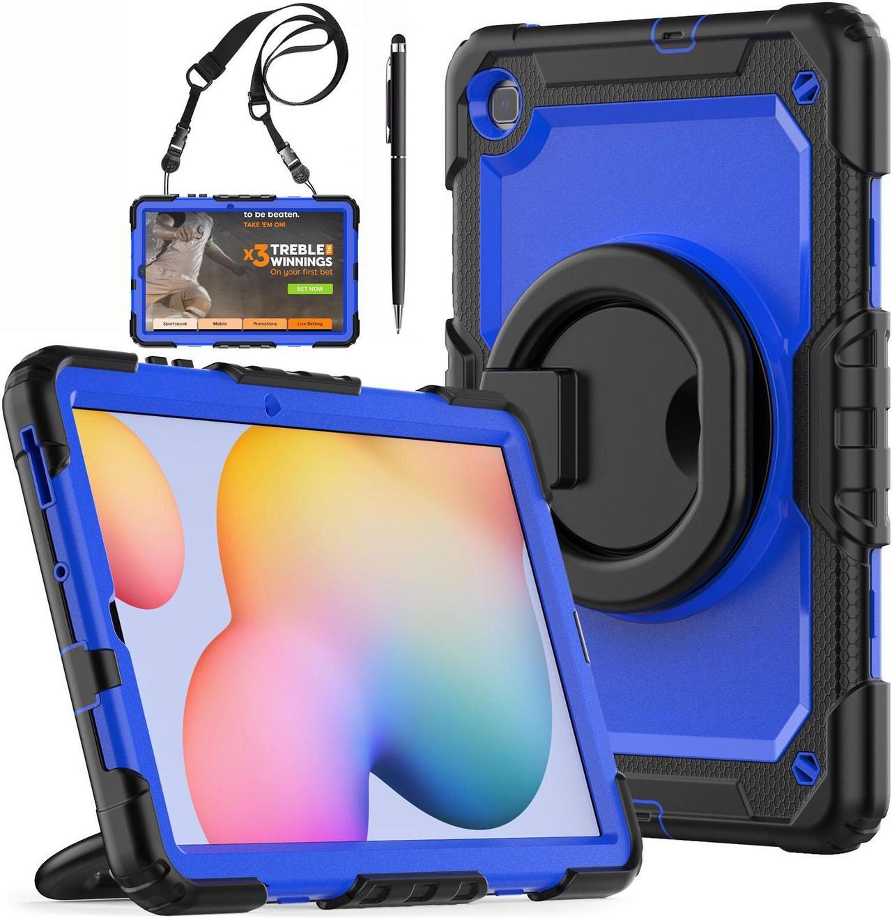 BONAEVER Case fo Samsung Galaxy Tab S6 Lite Case 2024/2022/2020 SM-P620/P625/P610/P613/P615/P619 with Screen Protector Pen Holder Shockproof Protective Cover with Stand Shoulder Strap Stylus Pen