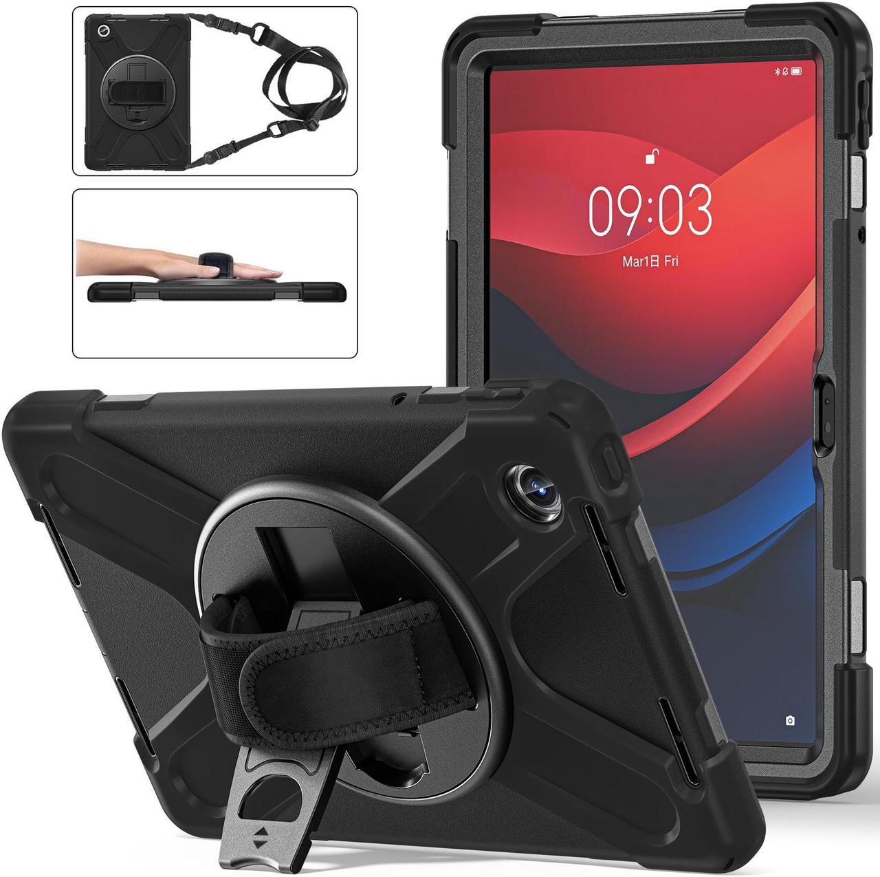 BONAEVER Case for Lenovo Tab M11 11 inch 2024 Model TB330FU TB330XU TB-331FC Protective Cover with S Pen Holder Stand Hand/Shoulder Strap