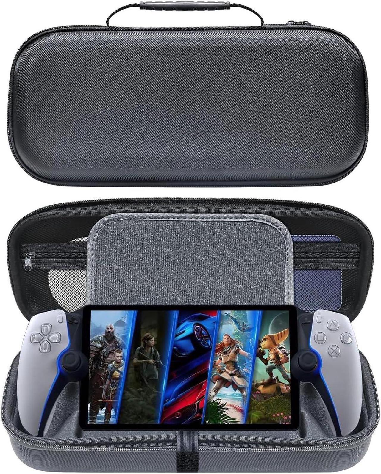 BONAEVER Travel Carrying Case Compatible with PlayStation Portal, Built-in Larger Storage and Screen Protector,Shockproof Anti-Scratch Dual-Layer Oxford Protective Portable Case