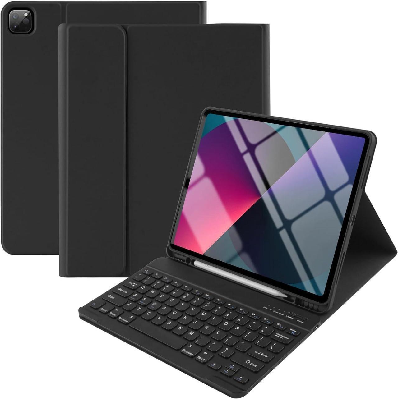 BONAEVER iPad Air 13 inch M2 (2024) Case with Keyboard, Detachable Wireless Keyboard Case for iPad Pro 12.9 inch 6th 5th 4th 3rd Generation 2022 2021 2020 2018 with Pencil holder