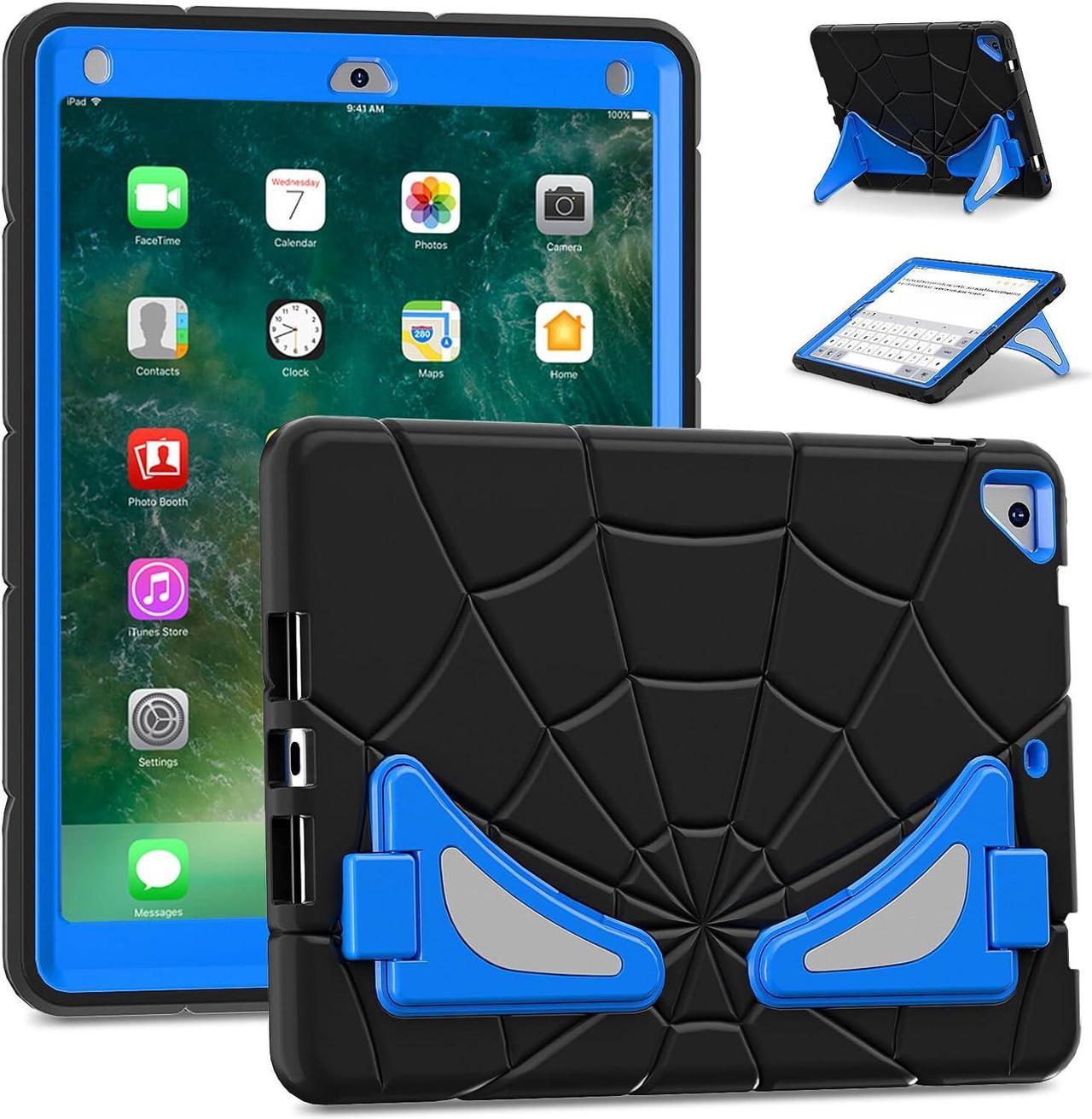 BONAEVER Shockproof Case for iPad 9.7 inch 2017 2018 5th/6th Generation/Air 2/Pro 9.7, Hybrid Rugged Protective Cover with Kickstand Blue