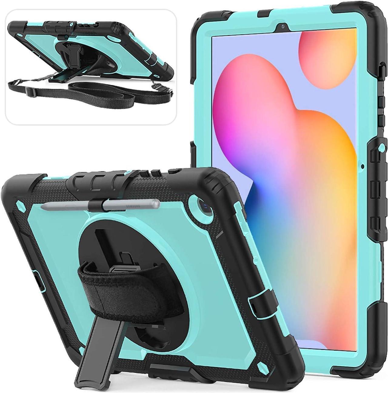 BONAEVER Samsung Galaxy Tab S6 Lite Case 10.4 inch 2024/2022/2020 with Screen Protector, Pen Holder,Heavy Duty Case for S6 Lite Tablet SM-P620/P625/P610/P613/P619 with Stand Hand Shoulder Strap