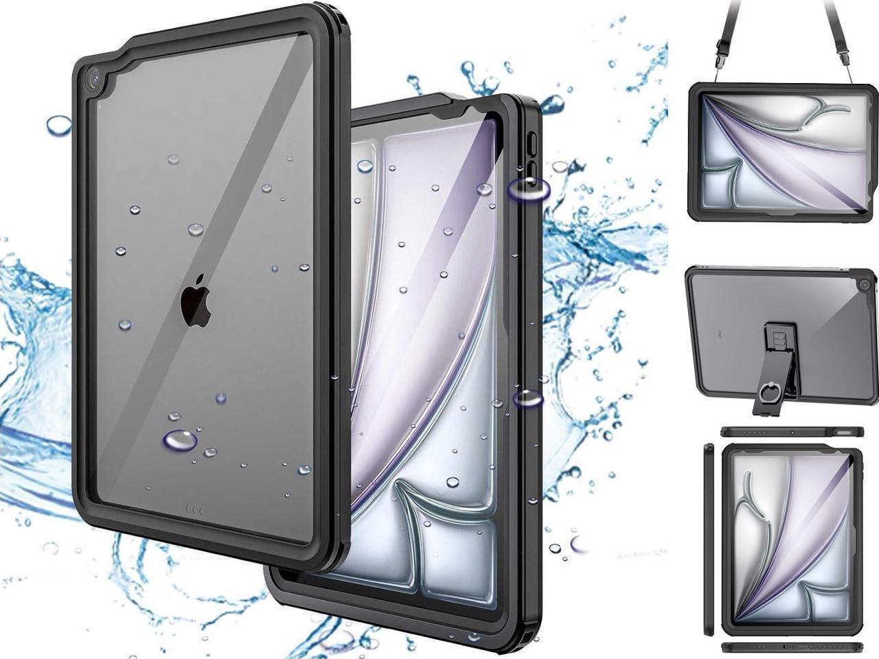 Waterproof Case for iPad Air 11 inch M2 2024 & iPad Air 5th & 4th Gen 10.9 inch 2022 2020, [Built-in Screen Protector] [IP68 Waterproof] Shockproof Protective Cover with Kickstand, Shoulder Strap