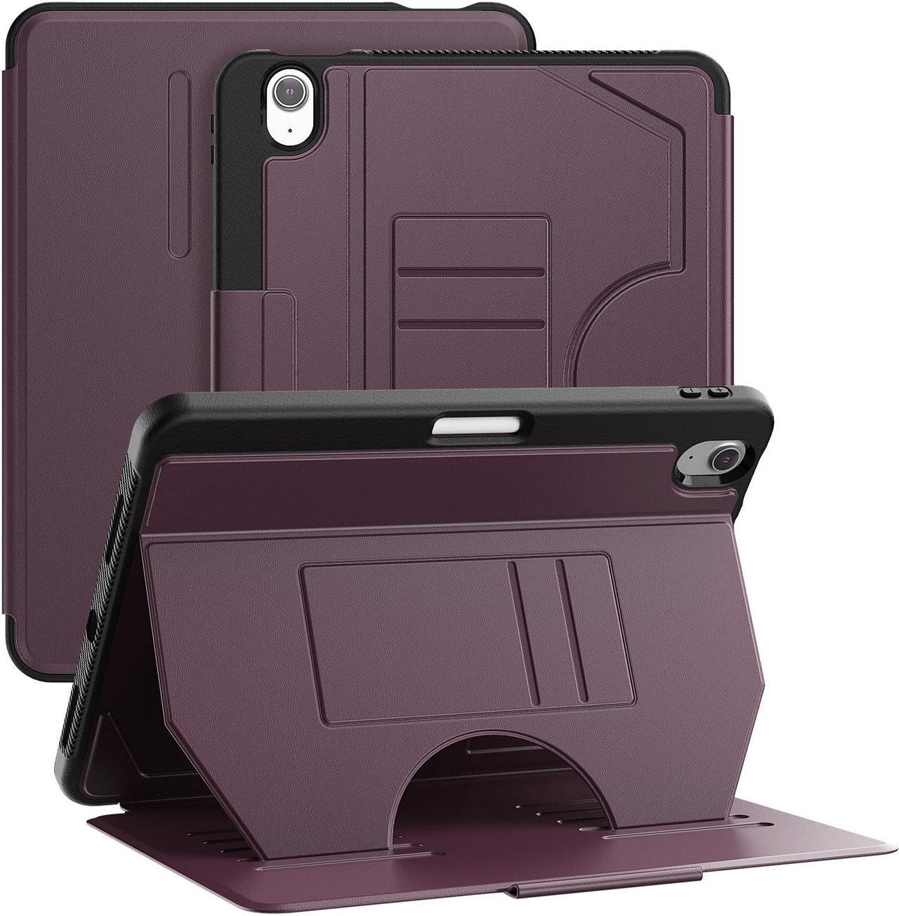 BONAEVER Case For iPad Air 6th Generation 11 inch M2 2024, Smart Magnetic Auto Sleep Shockproof Cover with Multi-Angles Stand, Pen Holder, Card Slot Purple