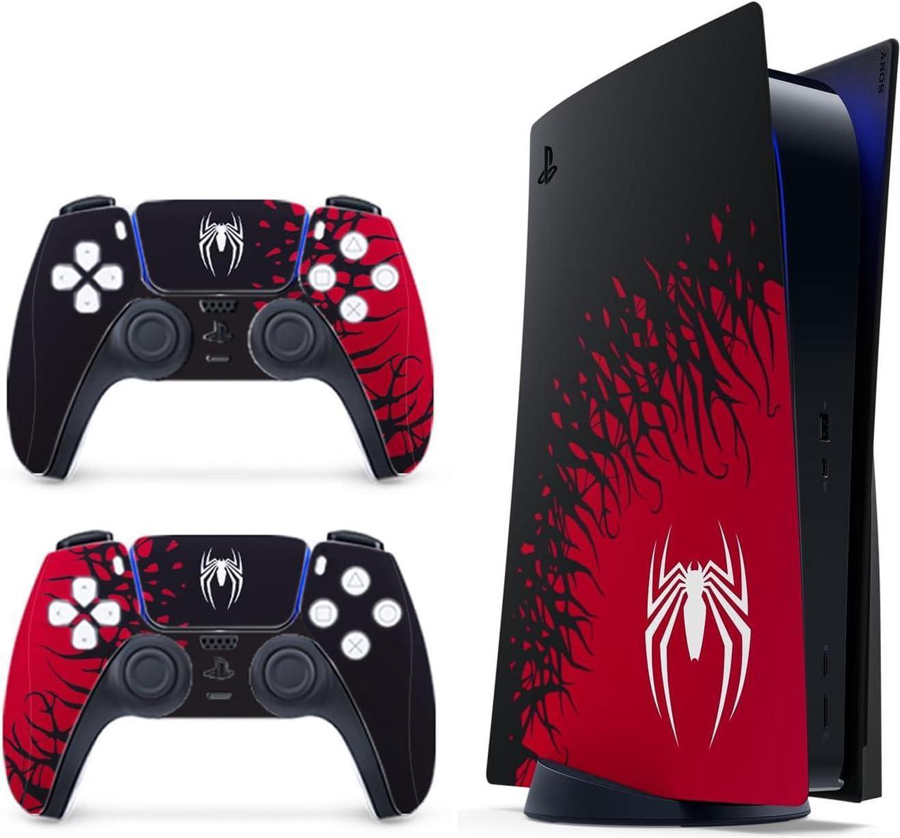 [for PS5 Disc Edition] - BONAEVER Superhero Skin for PlayStation 5, Premium 3M Vinyl Cover Skins Wraps for PS5 Disc Edition Console and Controller Stickers