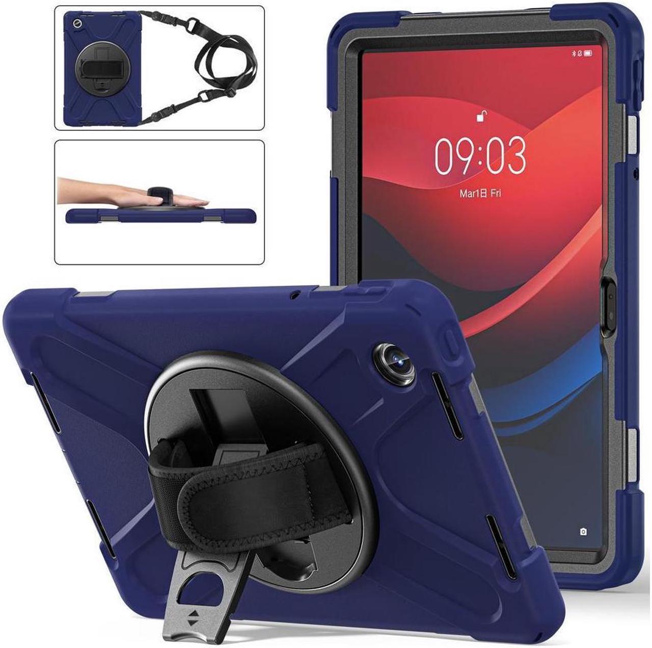 BONAEVER Case for Lenovo Tab M11 11 inch 2024 / Lenovo Tab K11 LTE 11 inch 2024 Model TB330FU TB330XU TB-331FC Protective Cover with S Pen Holder Stand Hand/Shoulder Strap Navy Blue