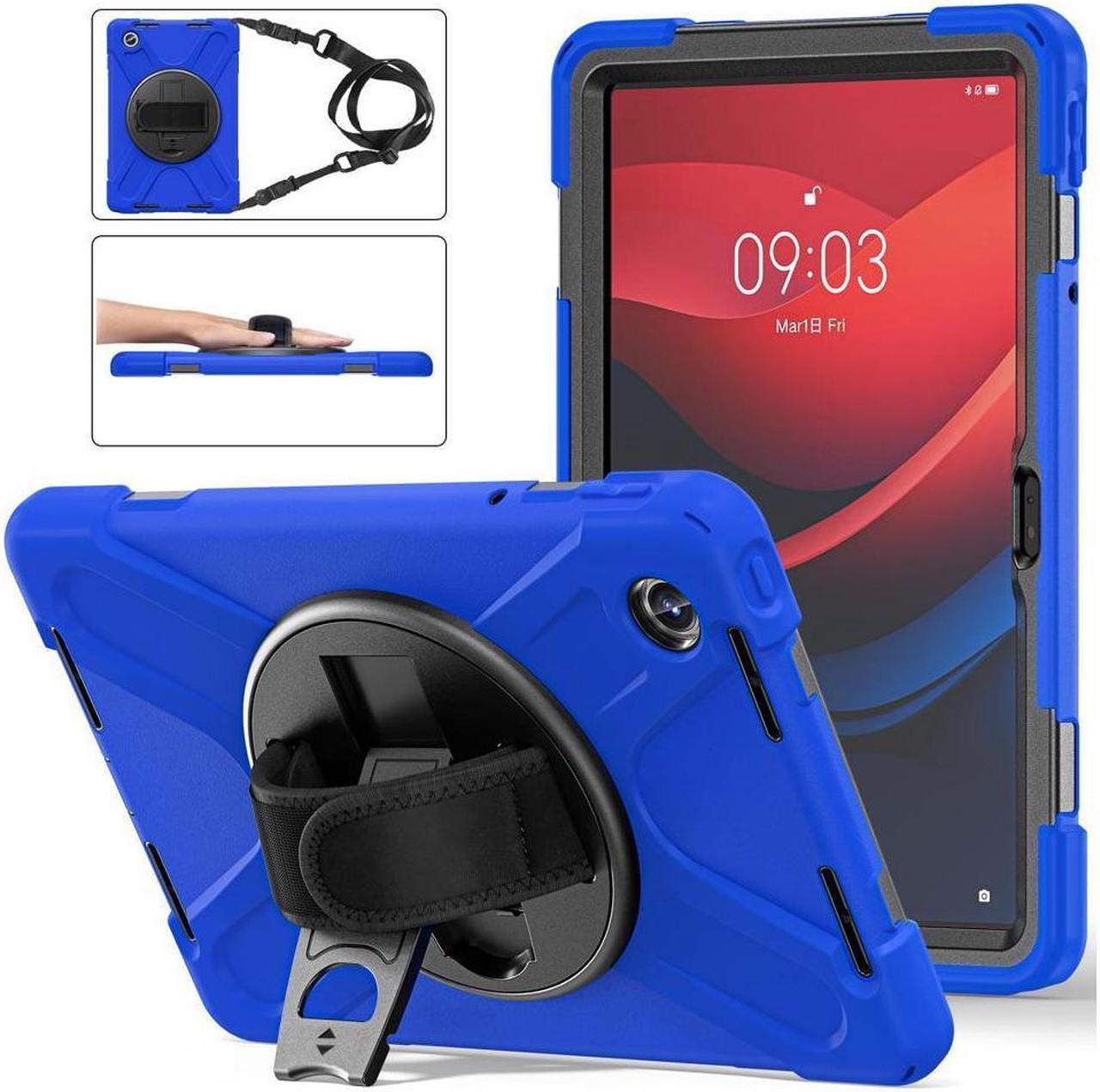 BONAEVER Case for Lenovo Tab M11 11 inch 2024 / Lenovo Tab K11 LTE 11 inch 2024 Model TB330FU TB330XU TB-331FC Protective Cover with S Pen Holder Stand Hand/Shoulder Strap Blue