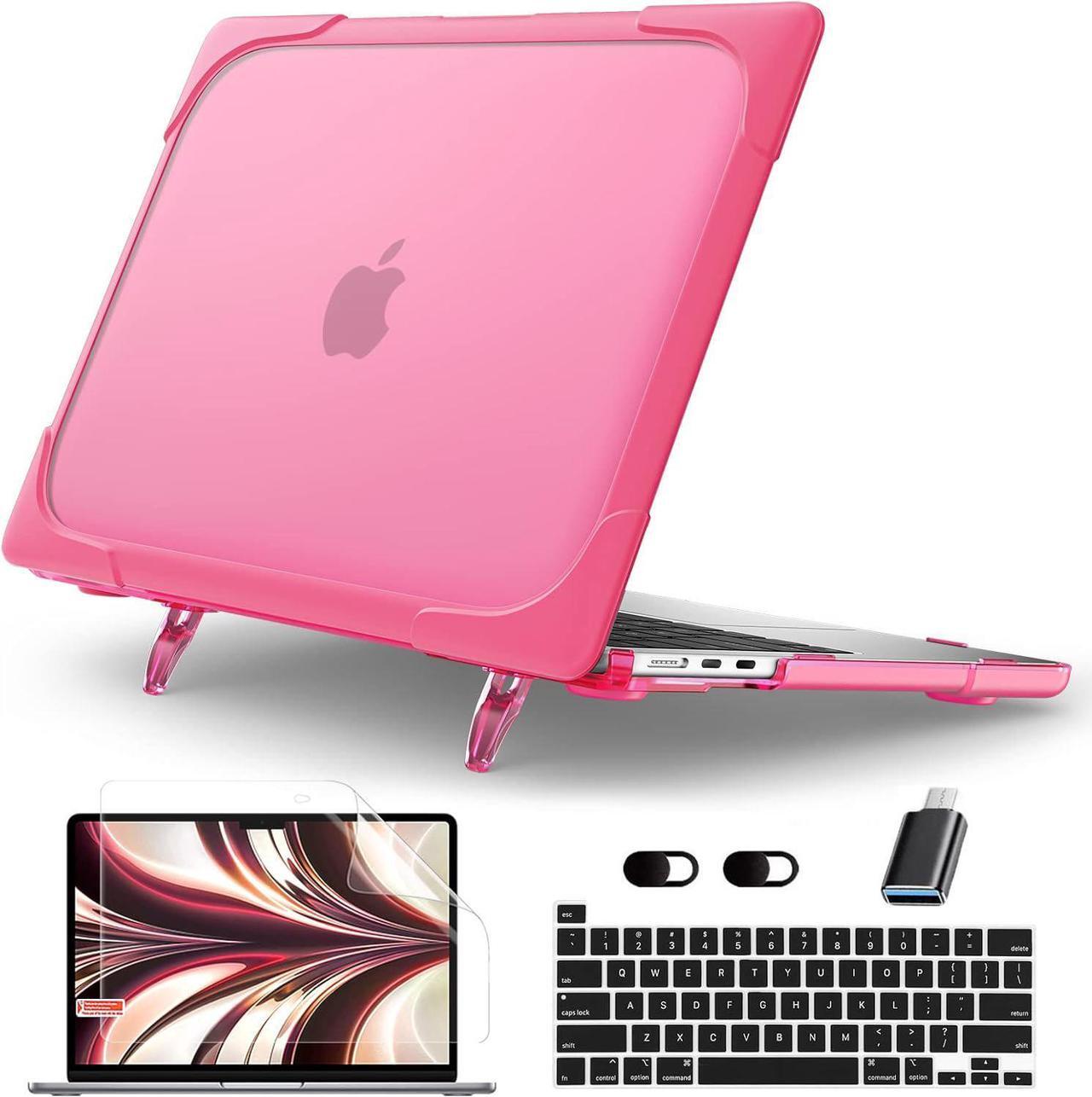 Main image of BONAEVER for MacBook Air 13.6 inch Case 2025 2024 2022 Model M4 A3240 A2681 M2 A3113 M3, Heavy Duty Shockproof Protective Hard Shell with Fold Kickstand & Keyboard Cover Screen Protector