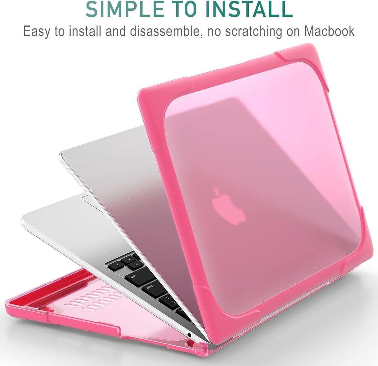 Alt view image 4 of 7 - BONAEVER for MacBook Air 13.6 inch Case 2025 2024 2022 Model M4 A3240 A2681 M2 A3113 M3, Heavy Duty Shockproof Protective Hard Shell with Fold Kickstand & Keyboard Cover Screen Protector