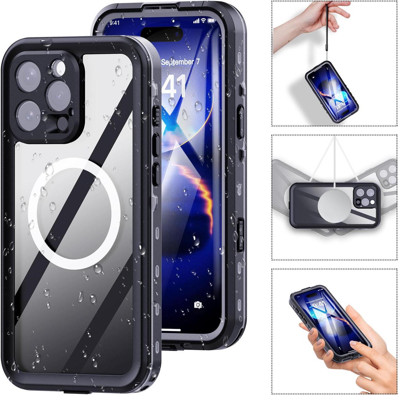 BONAEVER for iPhone 16 Case Waterproof, Compatible with Magsafe Magnetic Protective Case, Shockproof Dustproof Phone Cover with Screen Protector