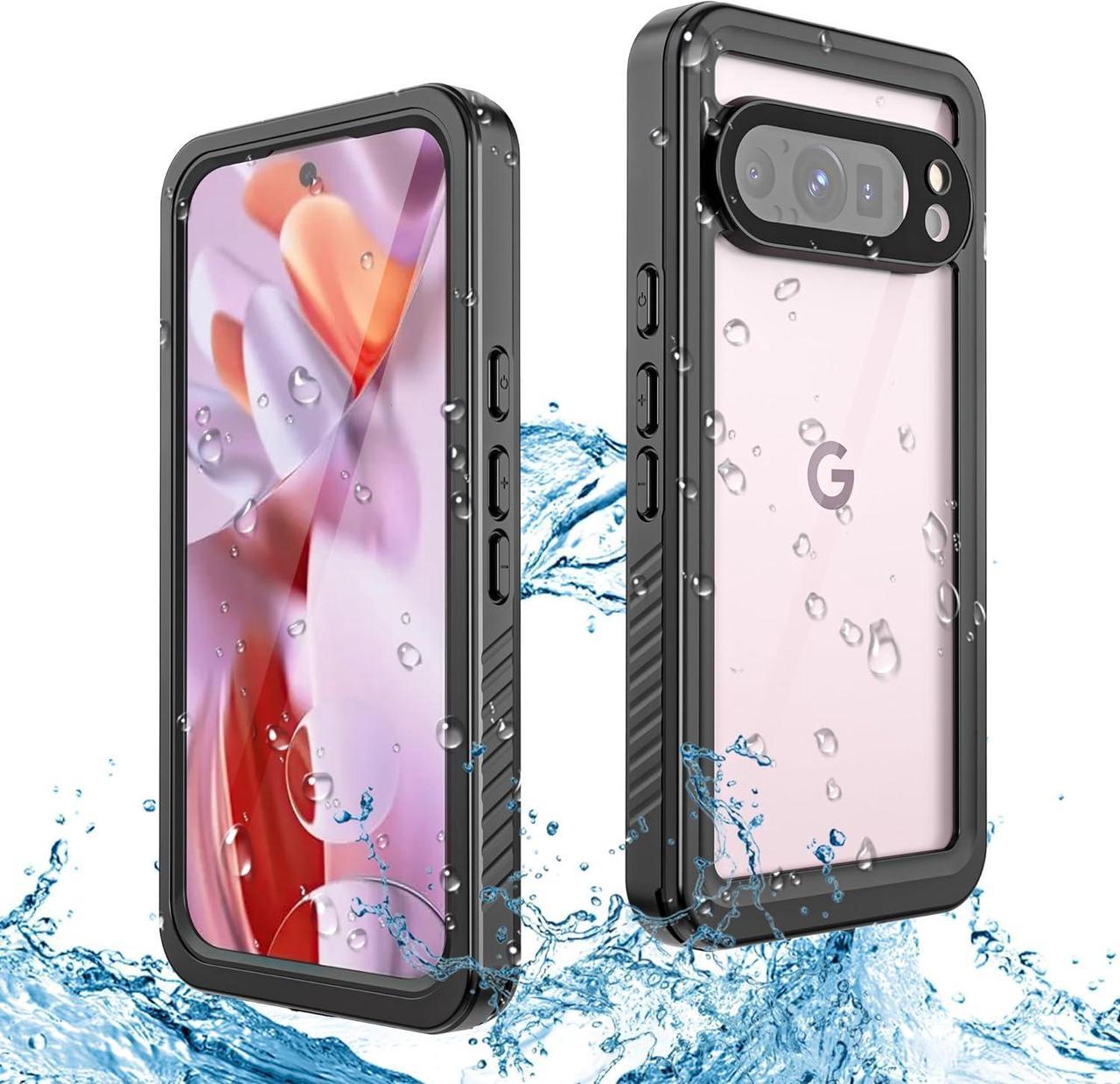 BONAEVER for Google Pixel 9 Pro Case Waterproof IP68 Certified Dustproof Shockproof Built-in Screen Protector Full Body Case for Google Pixel 9 Pro 6.3" 2024