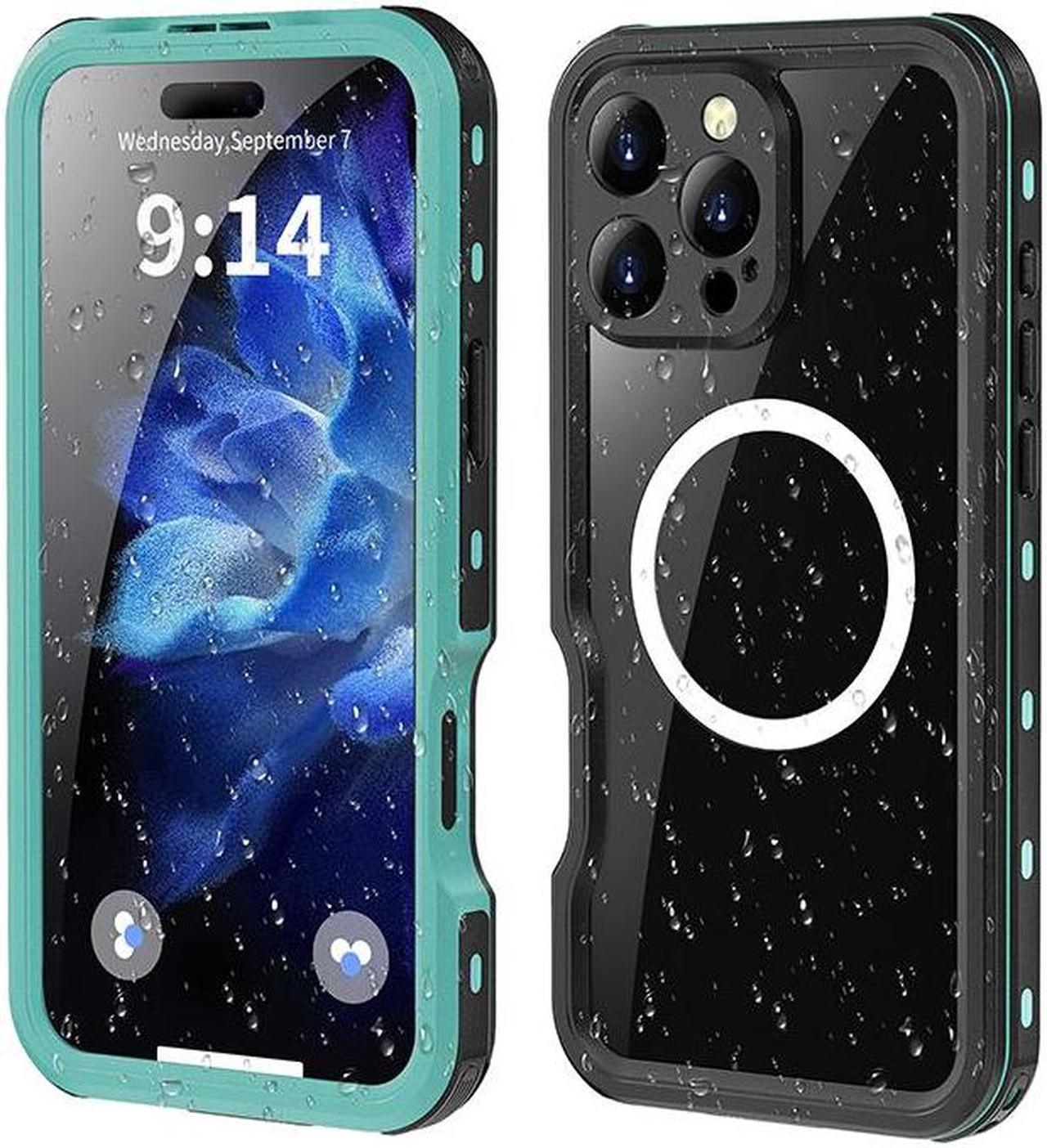 BONAEVER Magnetic Waterproof Case for iPhone 16 Pro Max , Built-in Screen Protector[IP68 Underwater][Upgrade Military Dropproof][Compatible with MagSafe] Full Body Shockproof Translucent Phone Cover