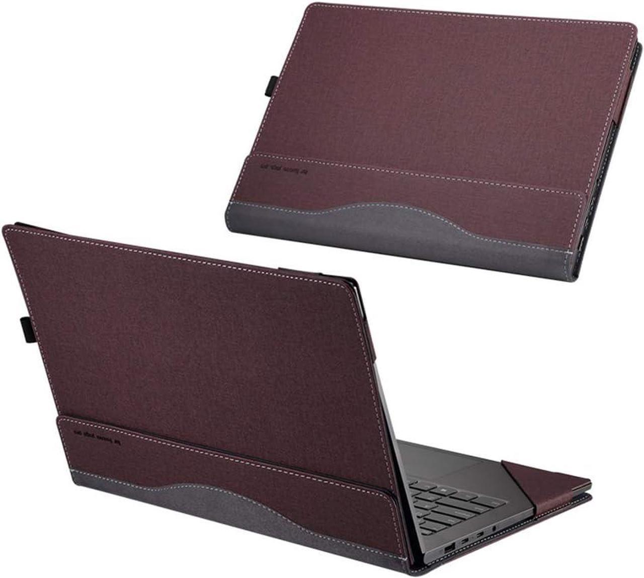 BONAEVER Case for 14 inch Lenovo Yoga 7 7i 9i C740 S740 C940 IdeaPad 5 Dell Inspiron 14 5410 5402 5409 7400 Cover Protective Skin Sleeve Detachable Wine Red