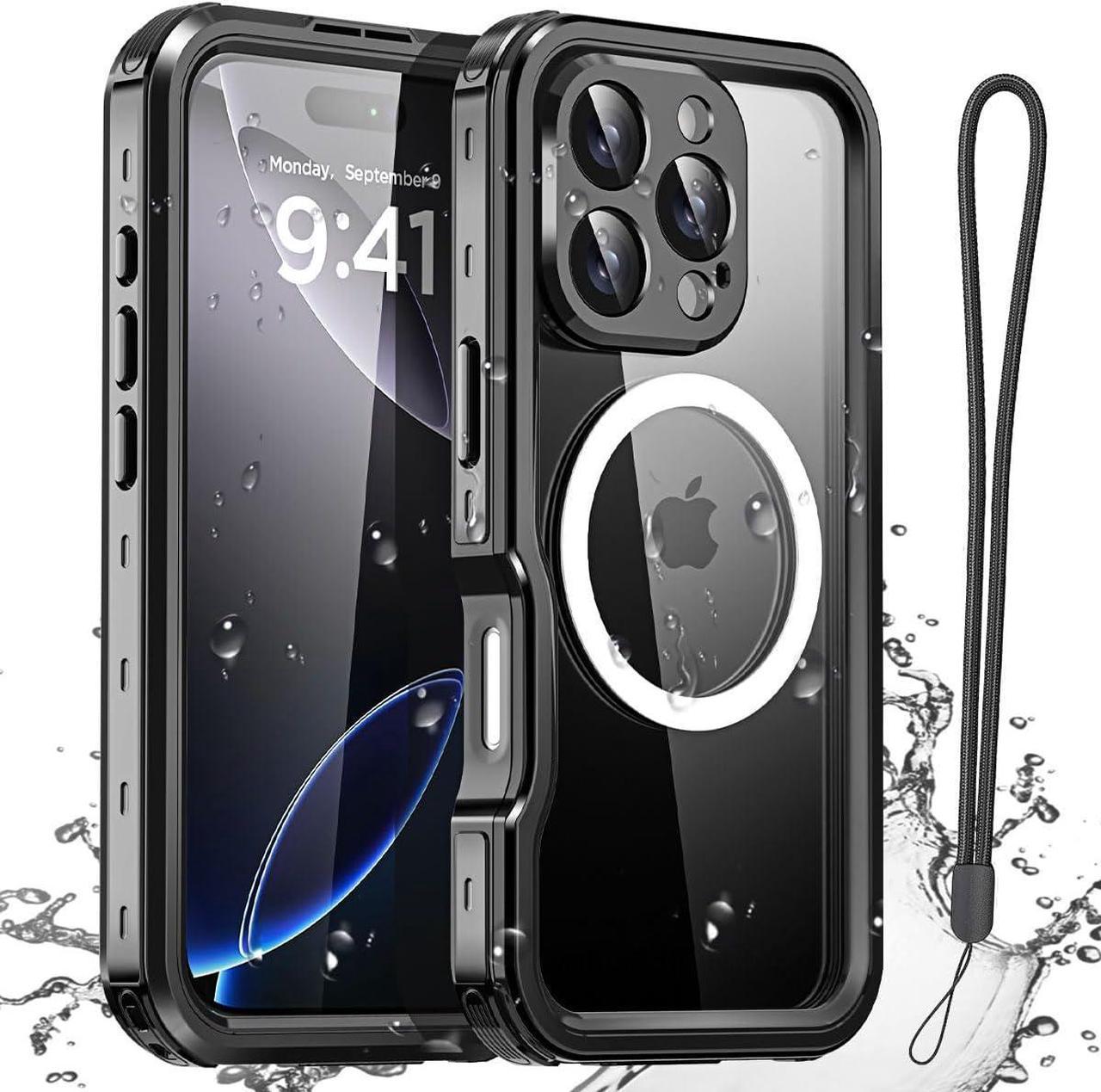 BONAEVER Waterproof Case for iPhone 16 Pro 6.3 inch with MagSafe Snowproof,Dustproof and Shockproof, IP68 Certified Full Body Protection Fully Sealed Underwater Cover for iPhone 16 Pro 6.3"