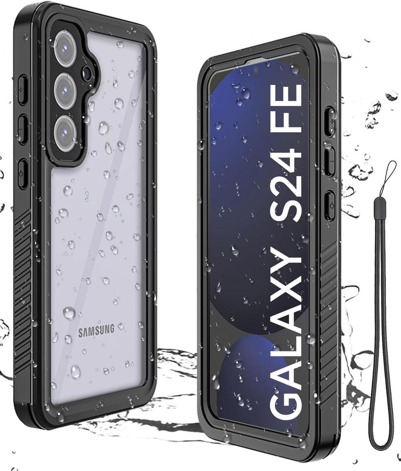 BONAEVER for Samsung Galaxy S24 FE Case Waterproof, IP68 Underwater Full Heavy Duty Protection, Built-in Screen&Camera Protector, Military Shockproof Dropproof Rugged Phone Case for S24 FE 6.7"