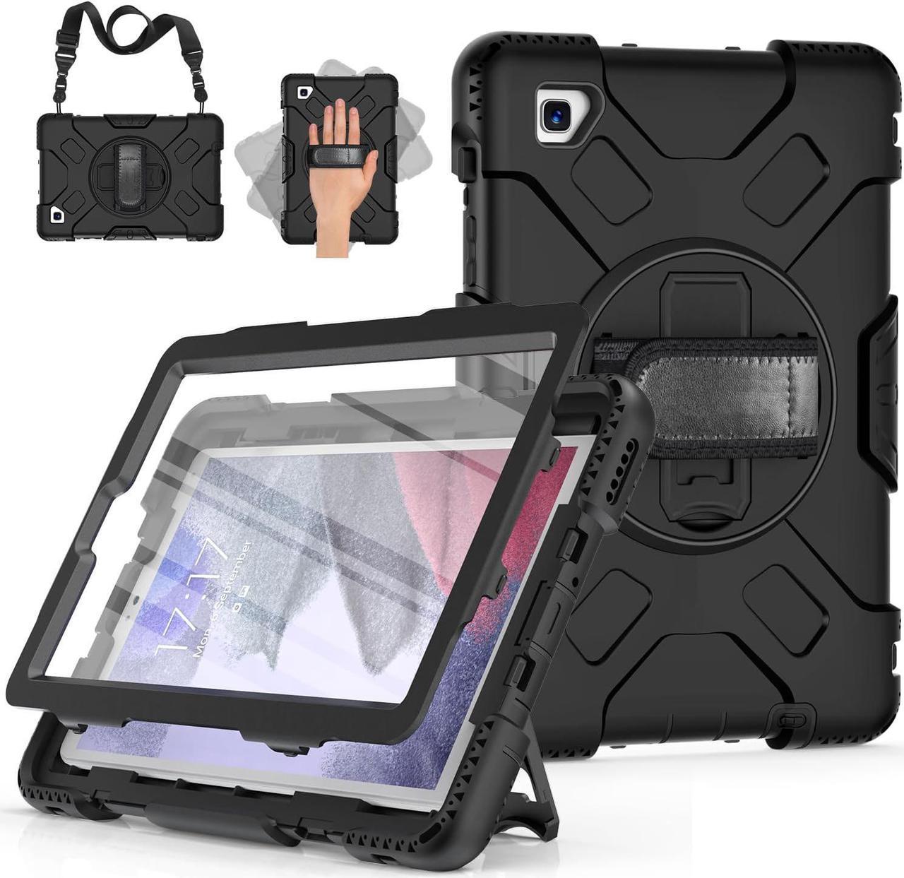 BONAEVER Case for Samsung Galaxy Tab A7 Lite 8.7 inch 2021 SM-T220/T225/T227 Shockproof Cover with Screen Protector/Hand Strap/Shoulder Strap/Pen Holder