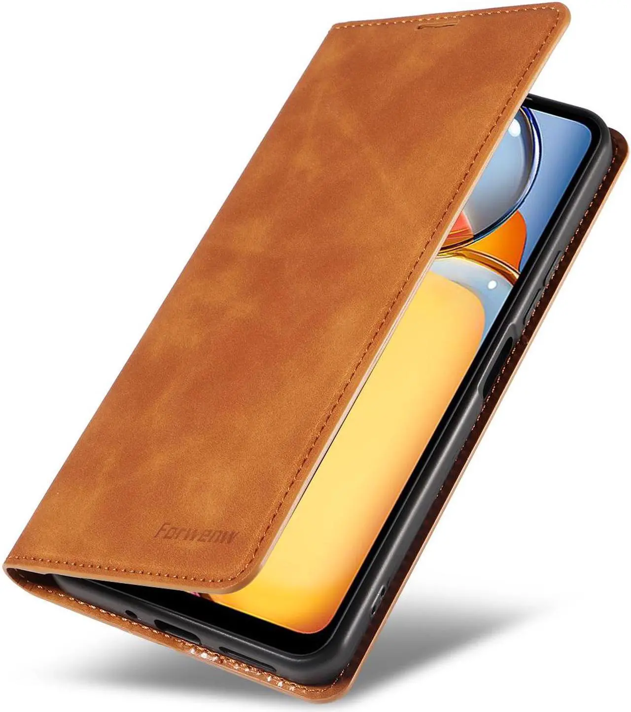 Alt view image 4 of 7 - BONAEVER Case for Xiaomi Redmi Note 13 Pro Plus 5G Premium PU Leather Phone Cover with Card Holder Stand, Shockproof Flip Wallet Cover Brown