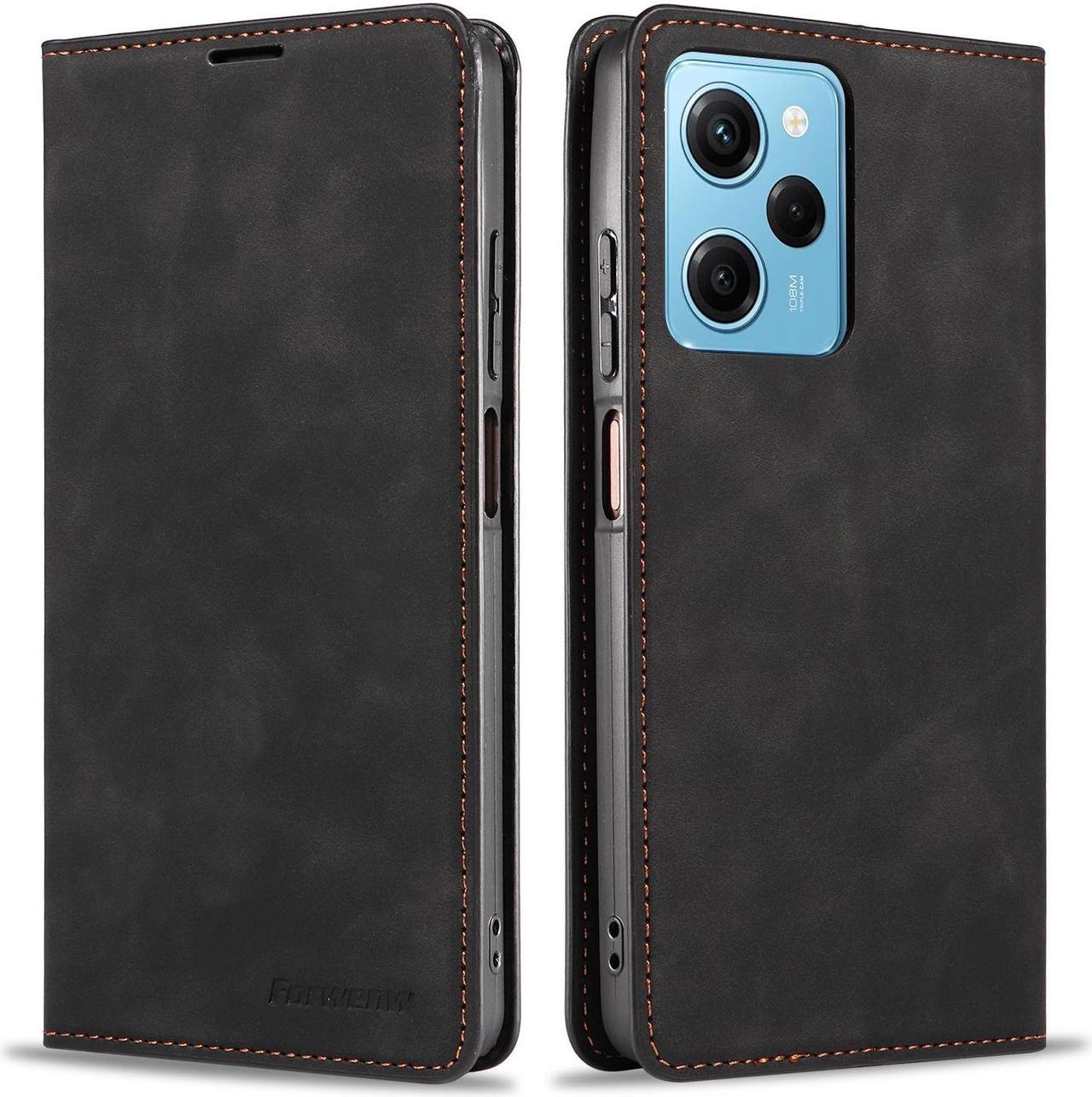 BONAEVER Case for Xiaomi Redmi Note 12 Pro Plus 5G Premium PU Leather Phone Cover with Card Holder Stand, Shockproof Flip Wallet Cover