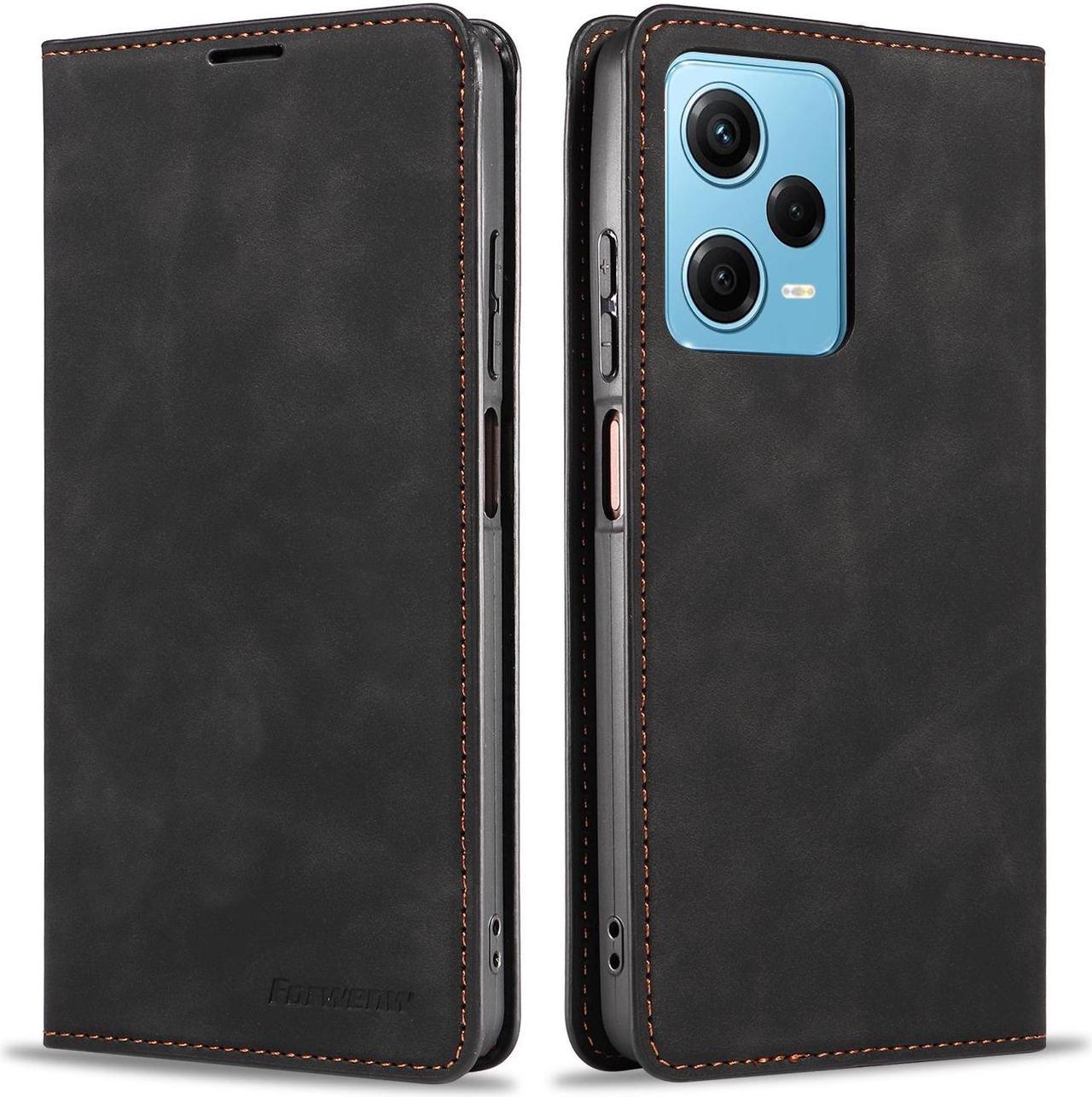 BONAEVER Case for Xiaomi Redmi Note 12 Pro / Poco X5 Pro 5G Premium PU Leather Phone Cover with Card Holder Stand, Shockproof Flip Wallet Cover