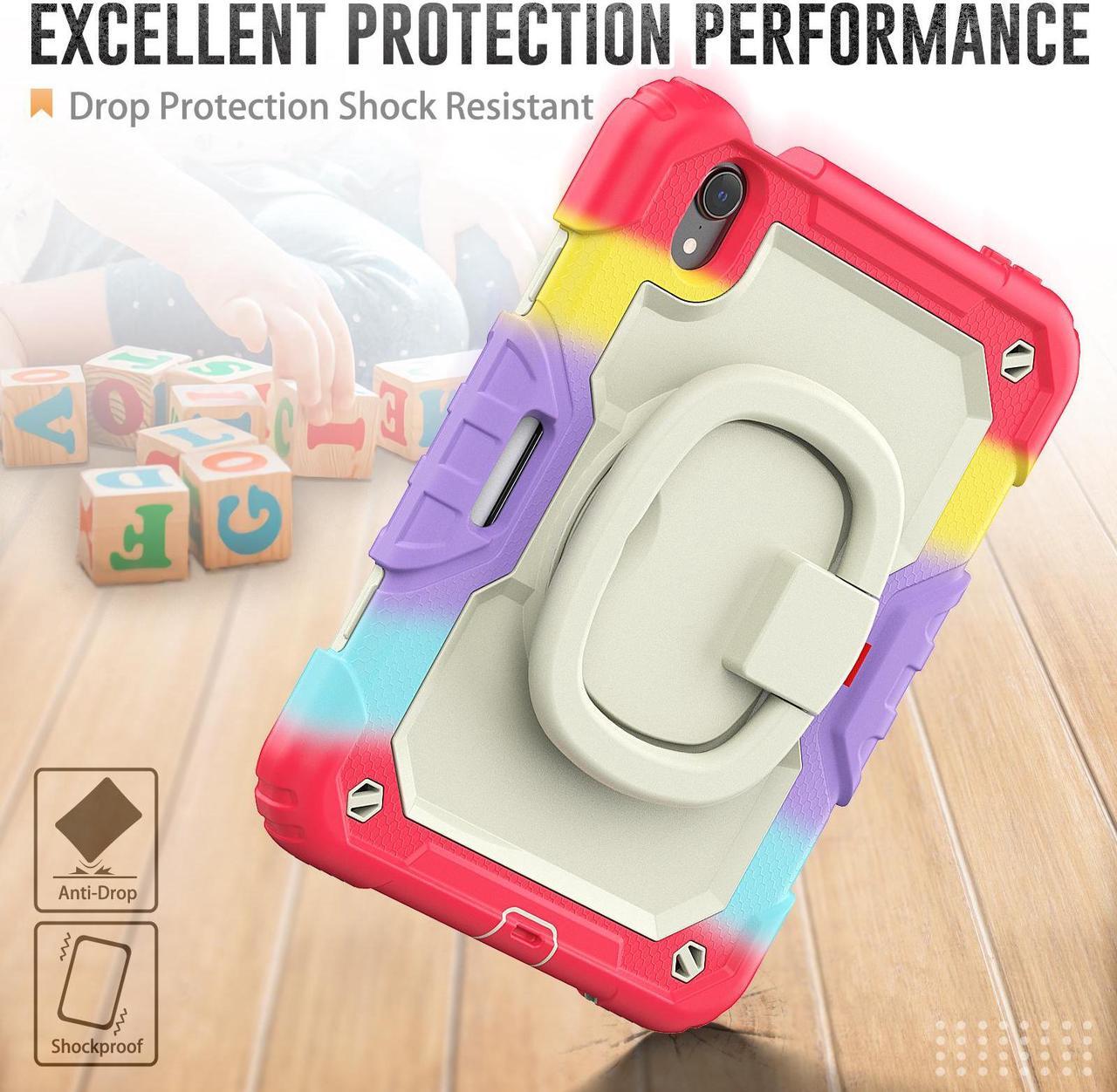 Alt view image 3 of 7 - BONAEVER Case for iPad Mini 7 (A17 Pro) 2024 / iPad Mini 6 8.3'' with Screen Protector Pencil Holder [360 Rotating Hand Strap] &Stand, Drop-Proof Shockproof Cover for iPad Mini 7th/6th Generation 8.3"