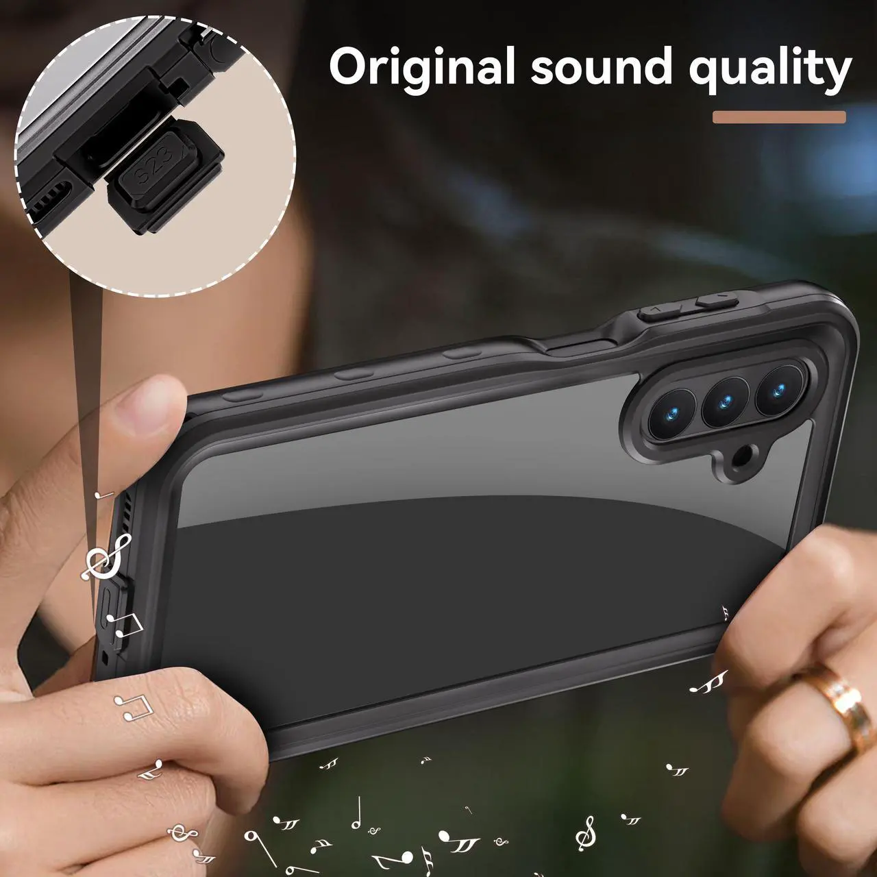 Alt view image 6 of 7 - BONAEVER for Samsung Galaxy A26 5G Phone Case, IP68 Waterproof Dustproof, Built-in Screen Protector, Rugged Full Body Shockproof Protective Cover for Galaxy A26 5G 6.64 Inch 2025